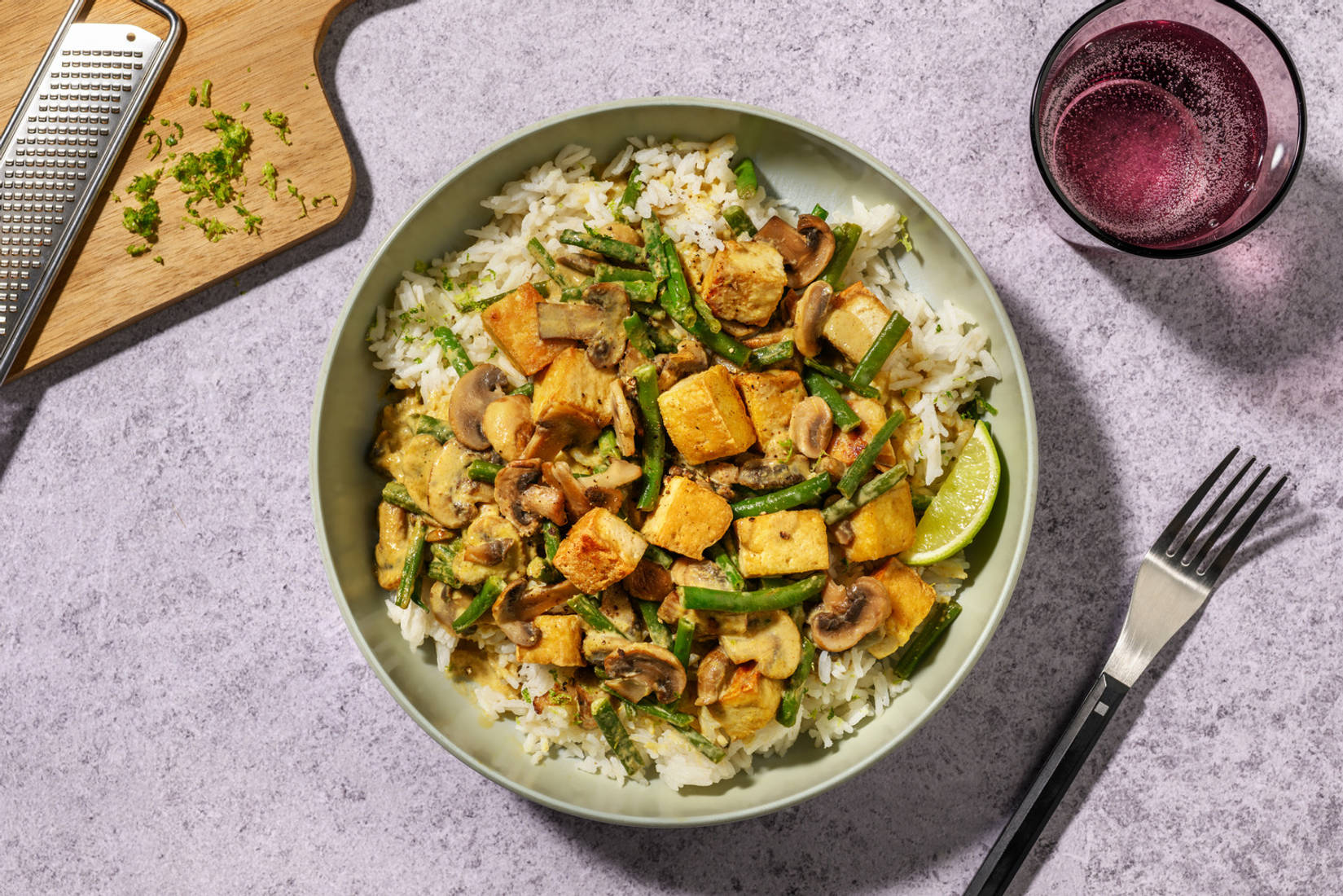 Thai Green Style Halloumi Curry