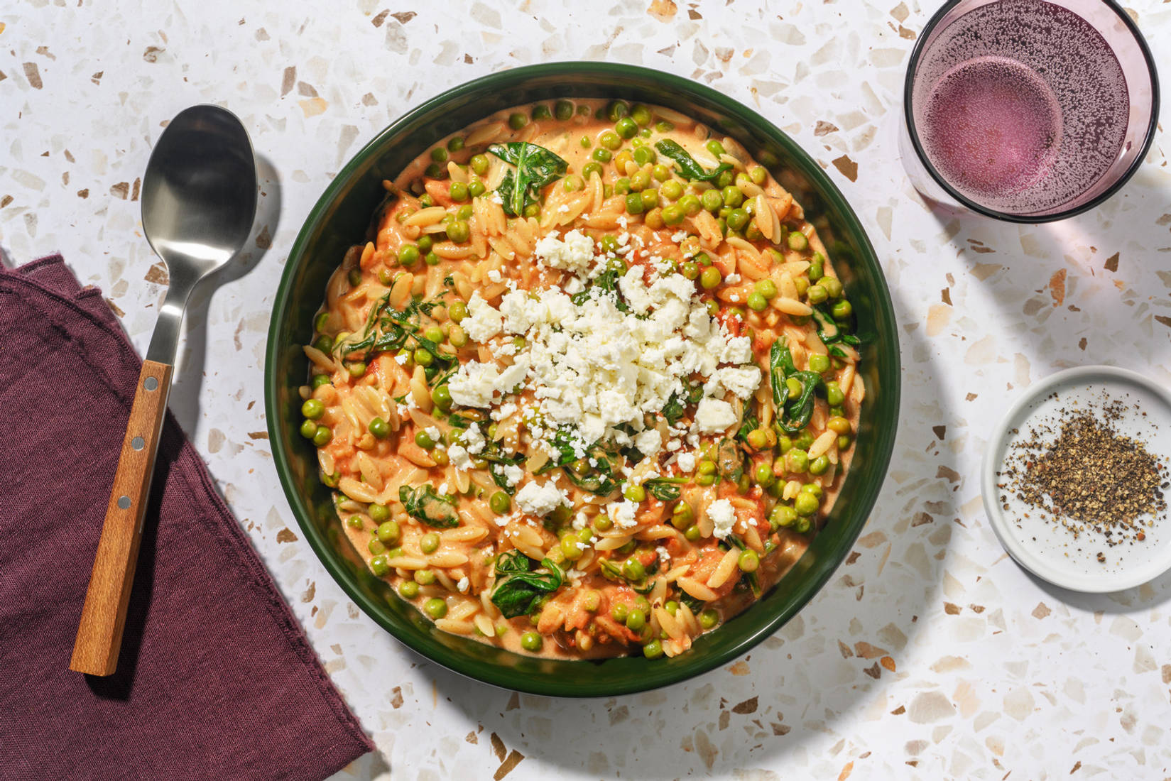 Creamy Mexican Style Spiced Prawns and Orzo