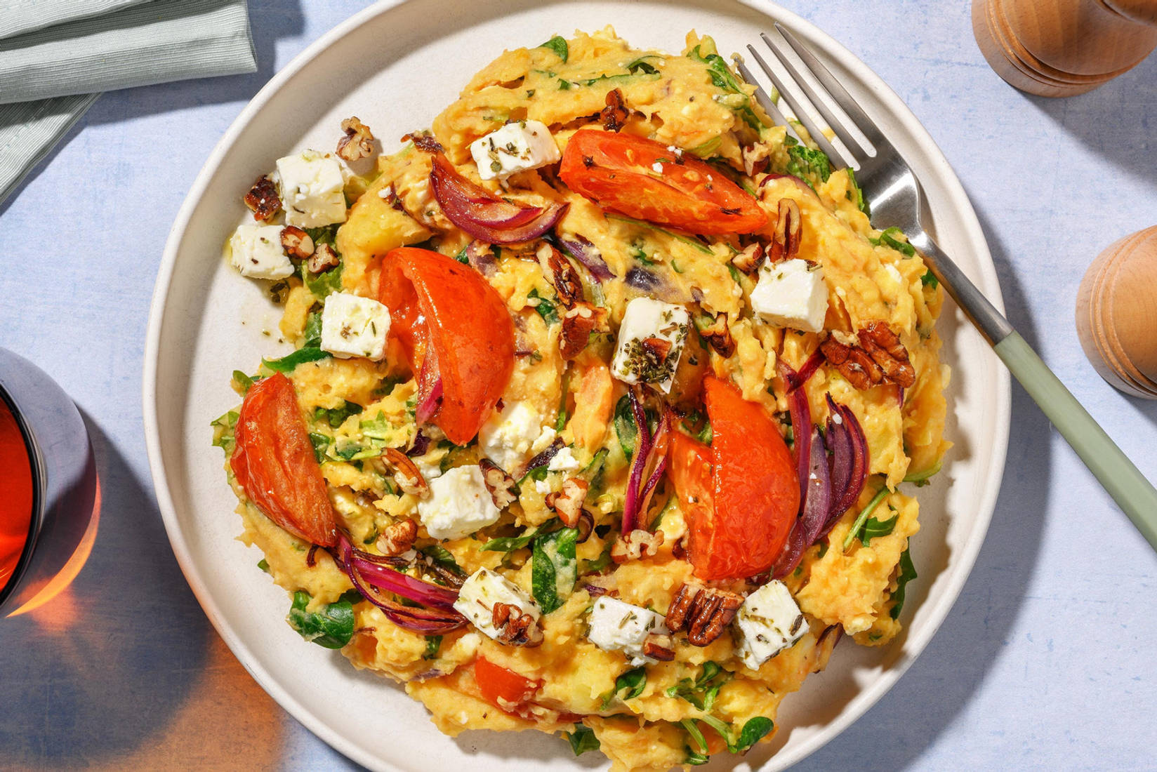 Zoete-aardappelstoemp met witte kaas