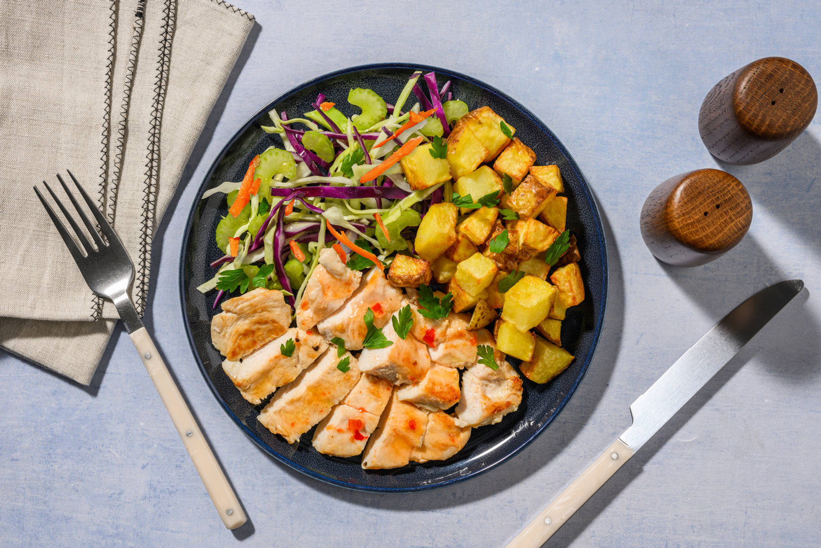 Double Quick Sweet-Soy Chicken & Celery Slaw