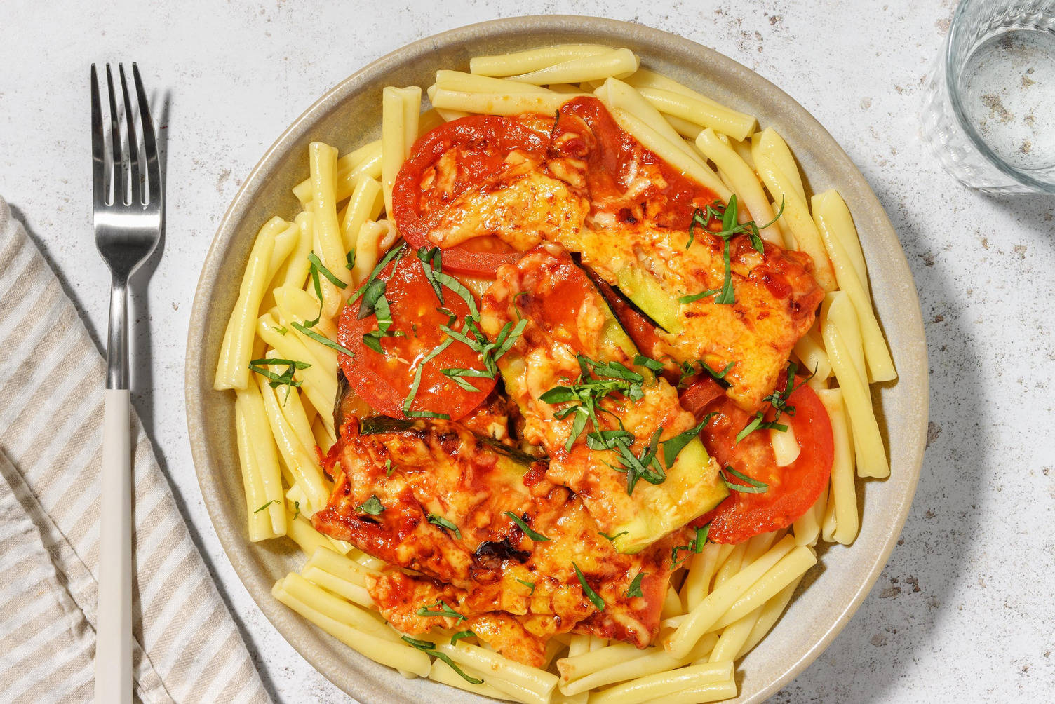 Aubergine et courgette al forno