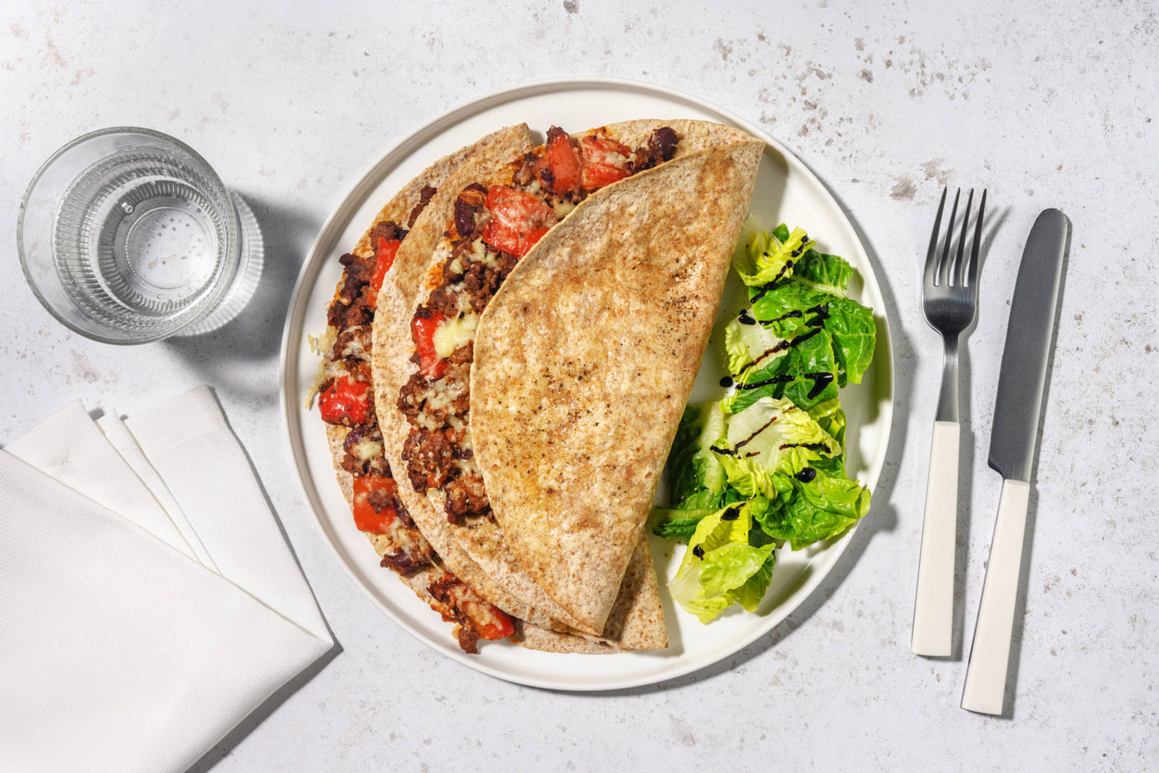 Beef and Beany Quesadillas