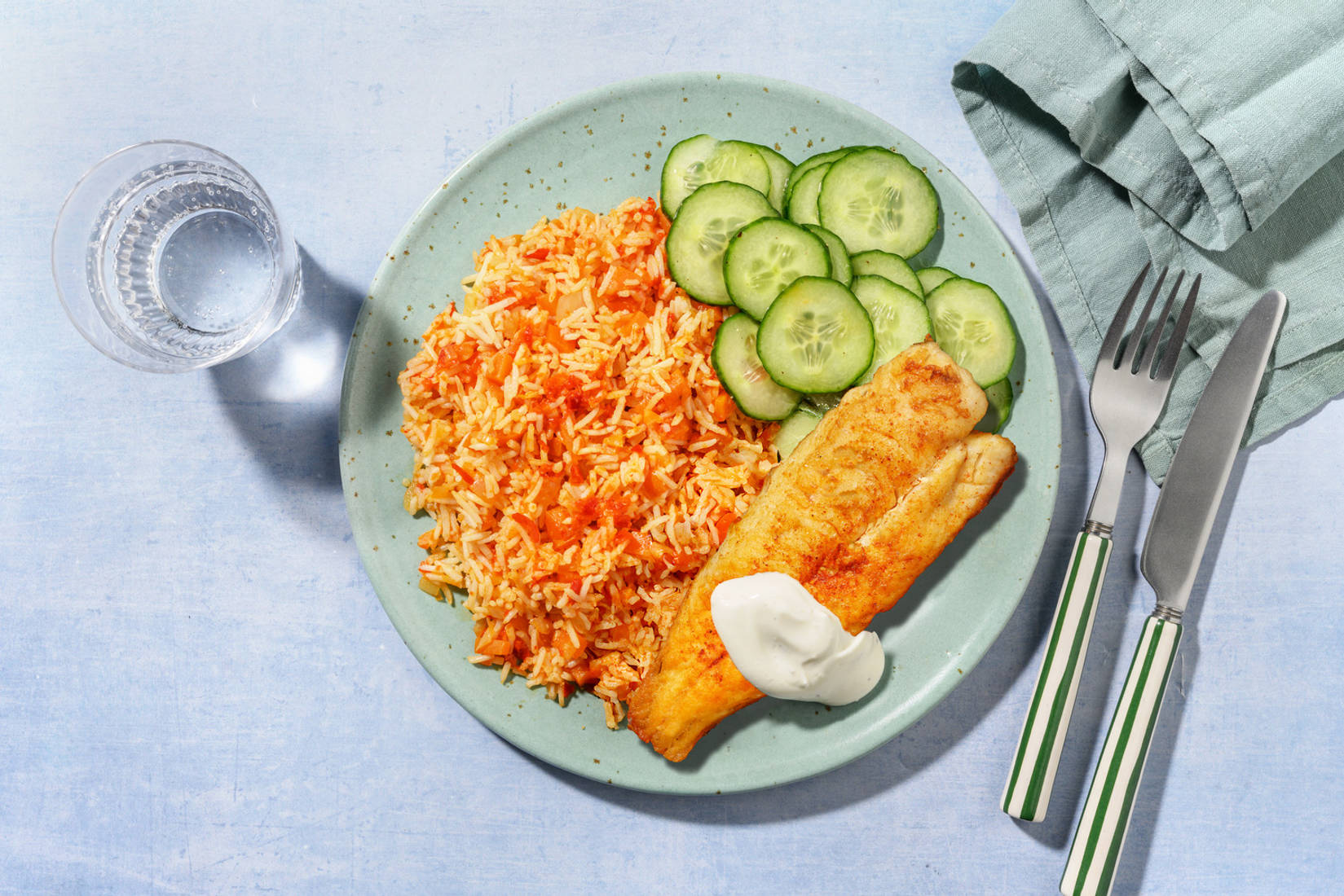 Fischfilet mit schnellem Djuvec-Reis