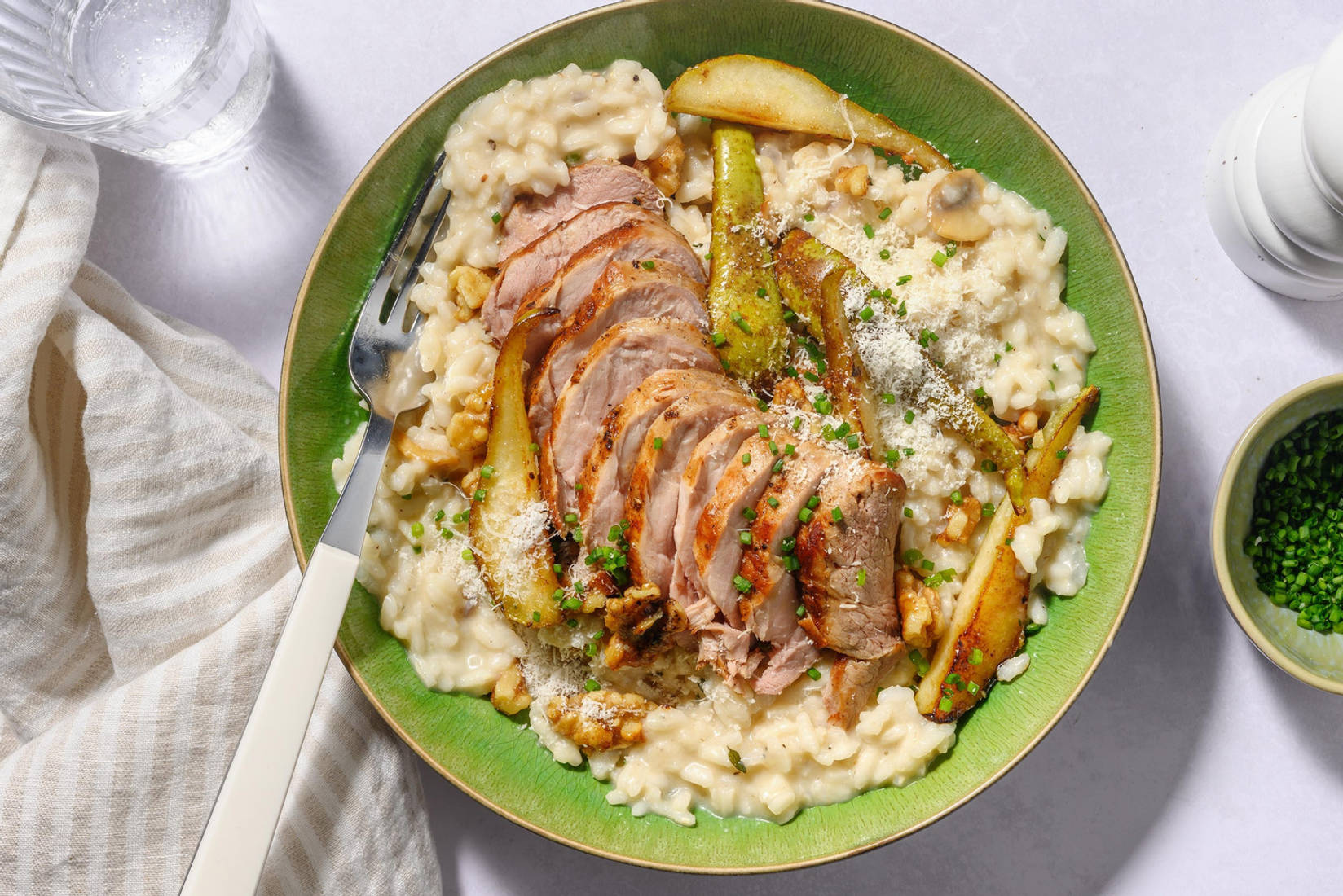 Cremiges Pilzrisotto mit Bio-Schweinefilet