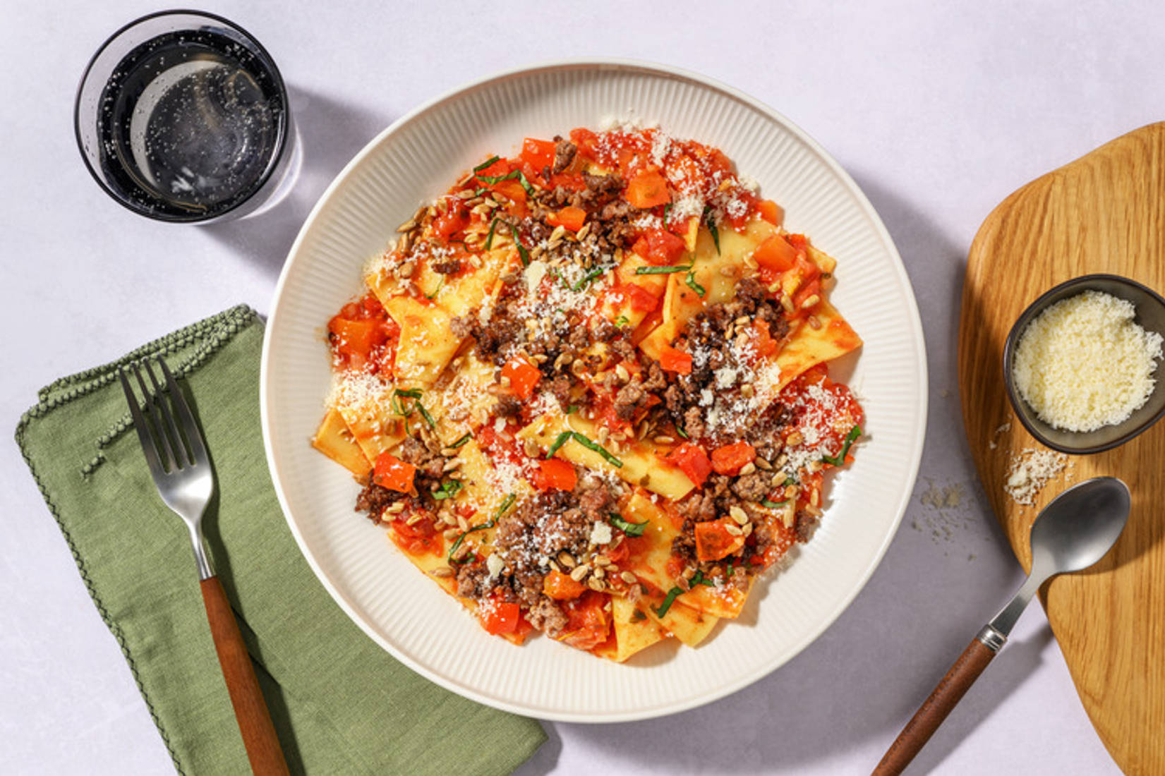 Maltagliati! Frische Pasta mit extra Bio-Rinderhack