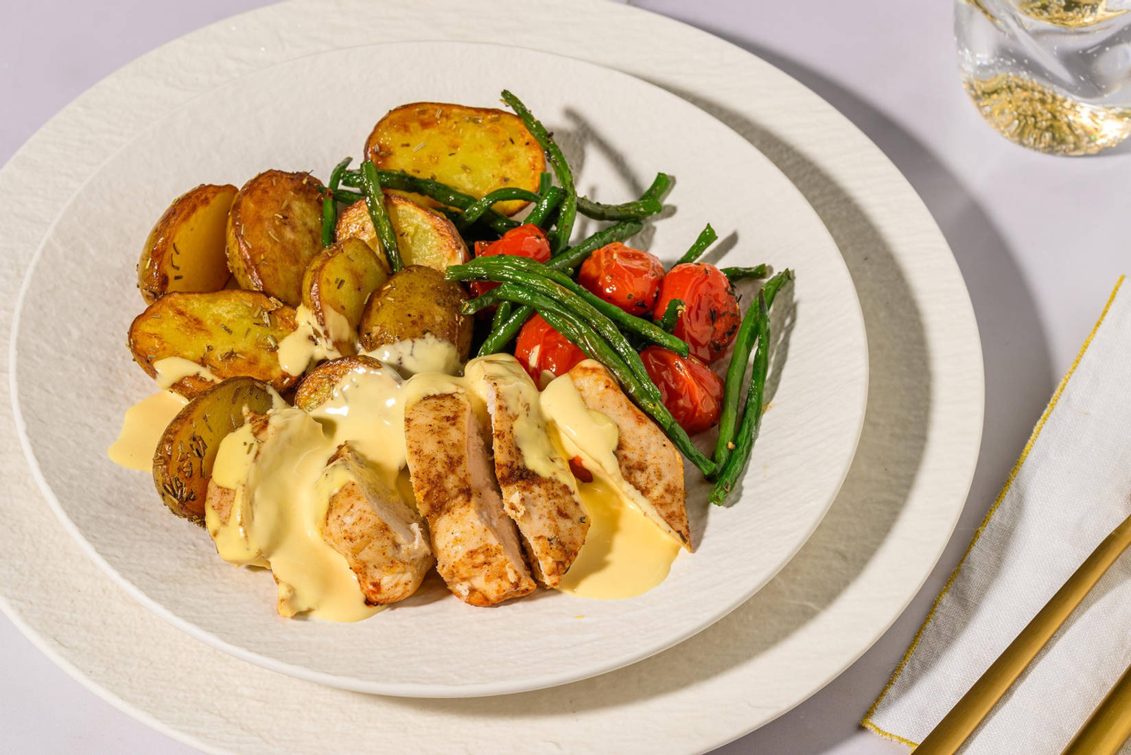 Filet de poulet en sauce hollandaise