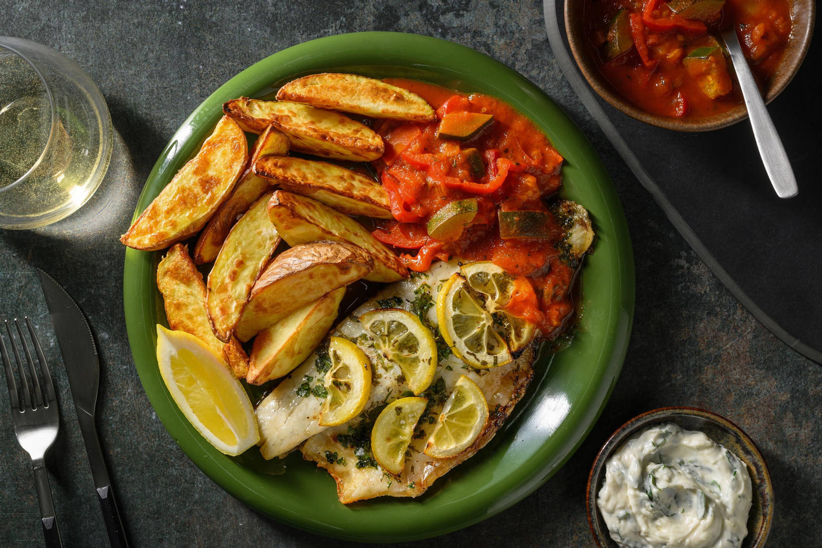 Papillot van zeebaars met ratatouille