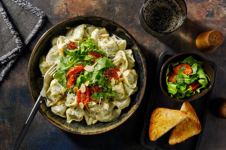 Ultimate Creamy Pesto Spinach & Ricotta Tortelloni