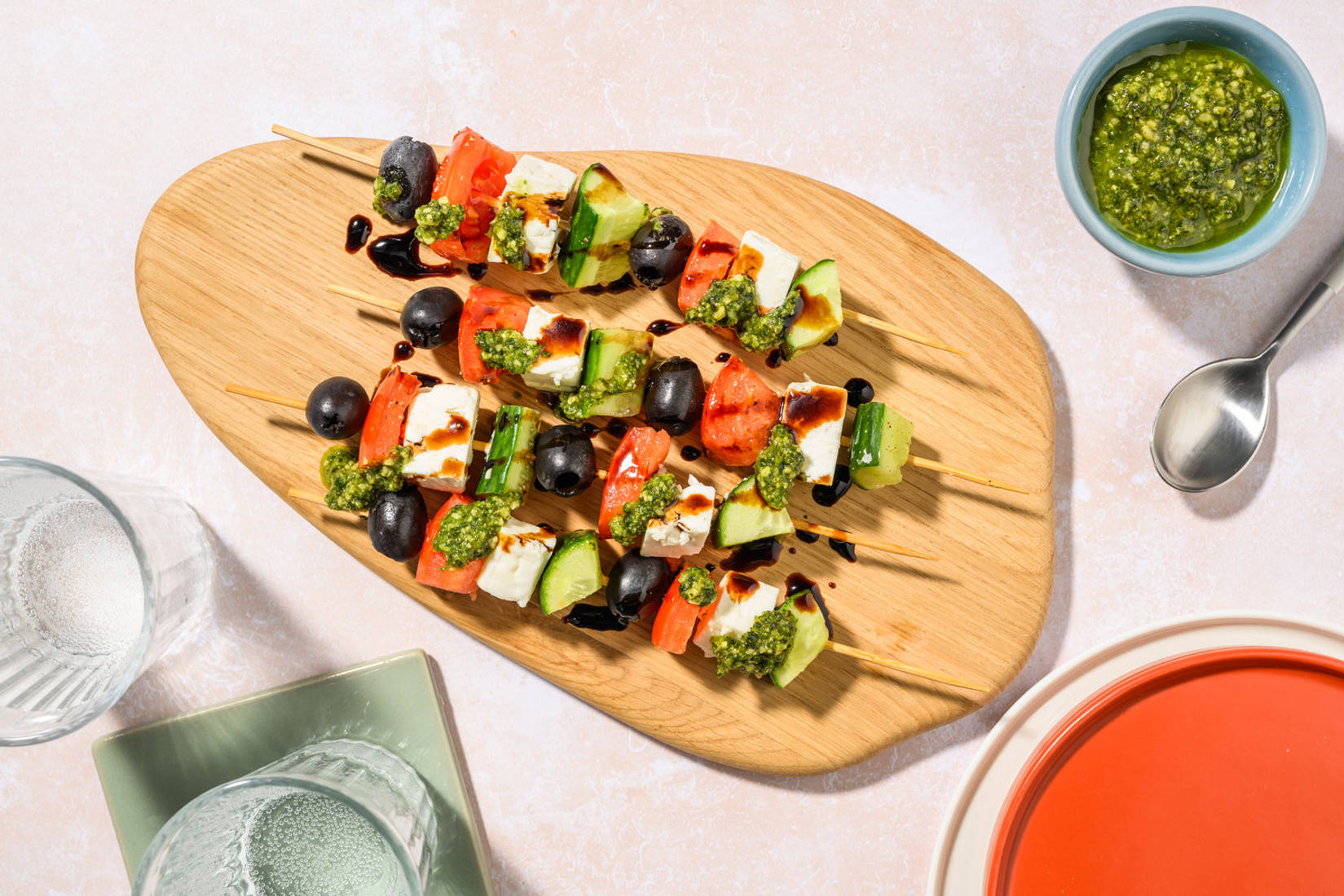 Olive and Greek Cheese Skewers