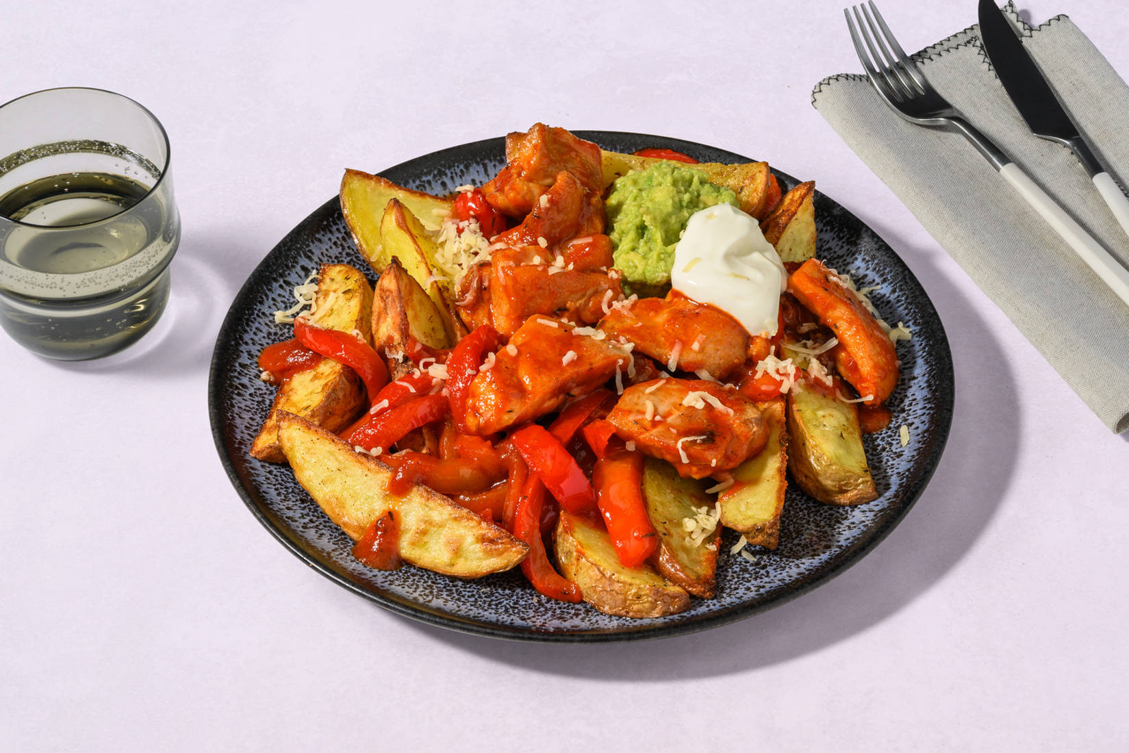 Fajita Chicken Loaded Wedges