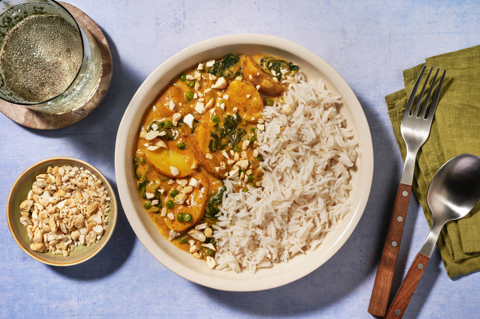 Mild Potato, Coconut and Cashew Curry