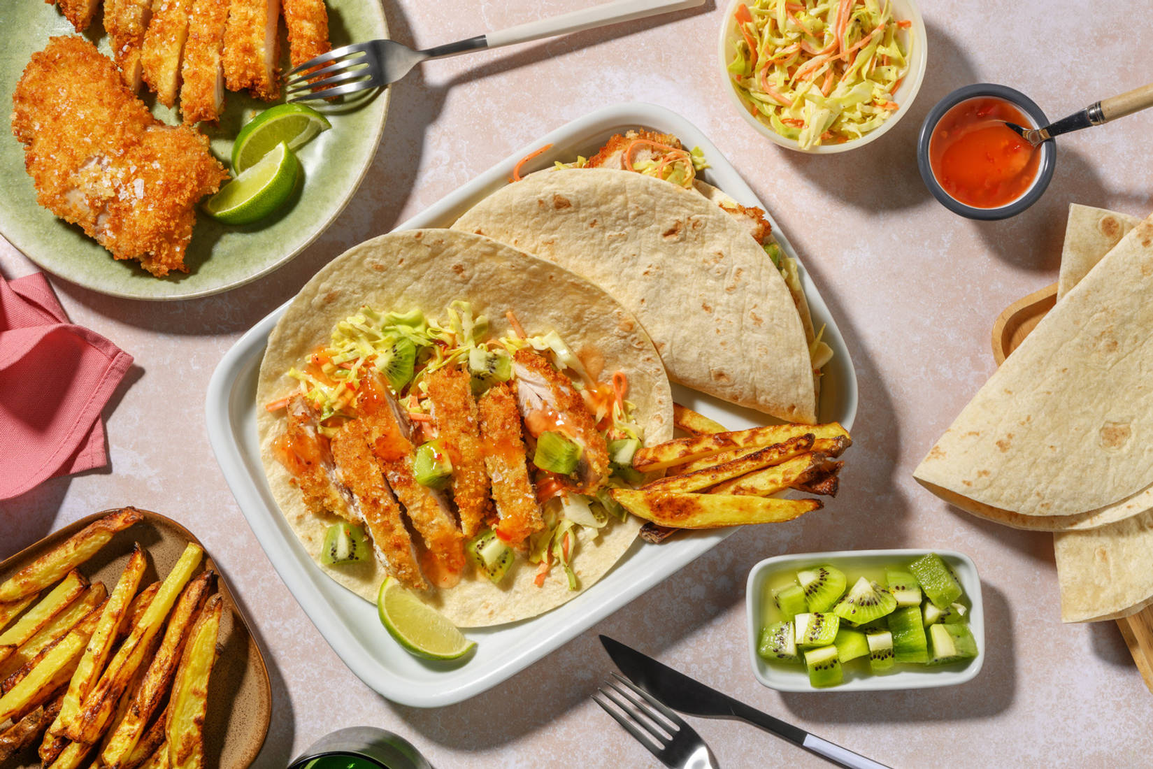 Sweet Chilli Fried Chicken Tacos