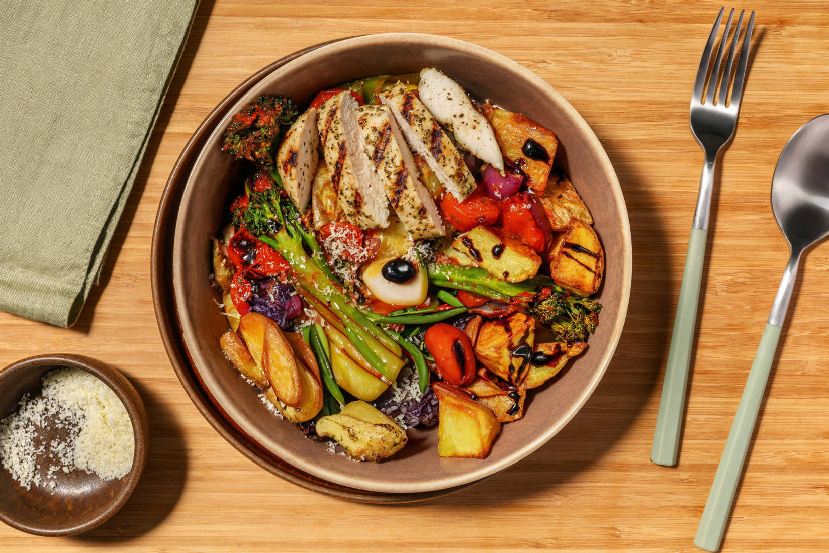 Fuss-Free Cheesy Pesto Chicken Breast Traybake