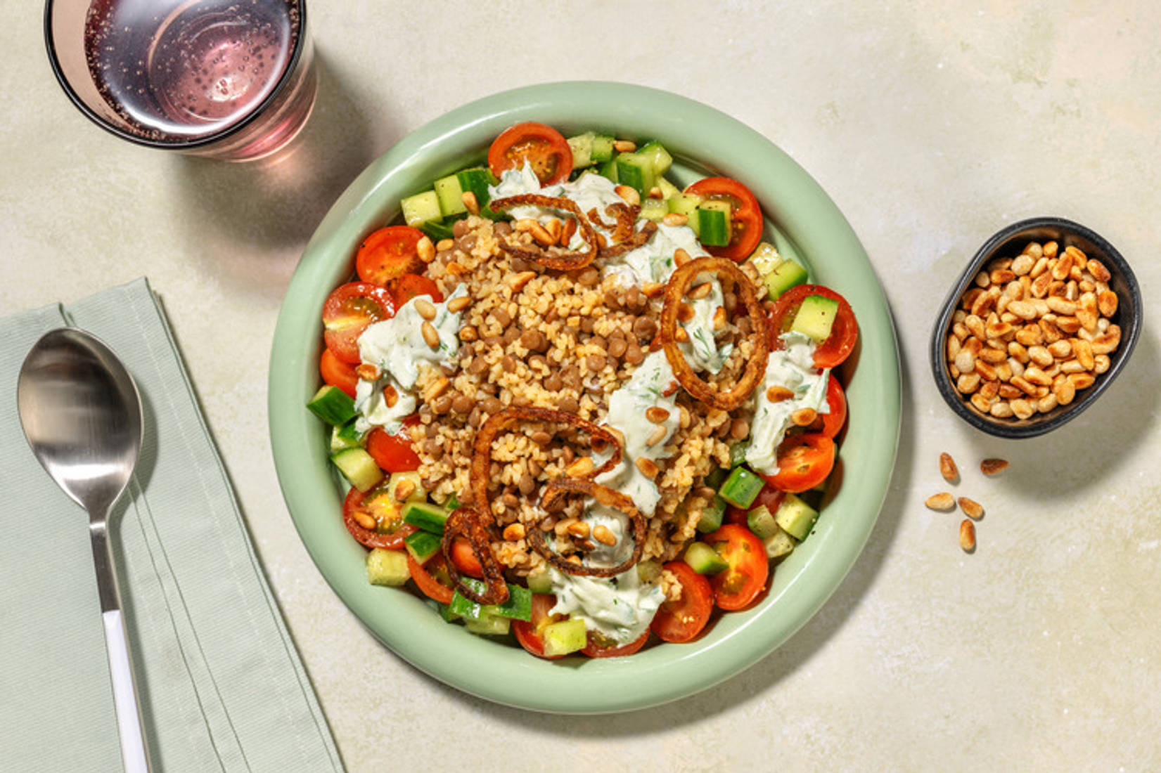 Mujadara - bulgur, carne e lenticchie alla libanese