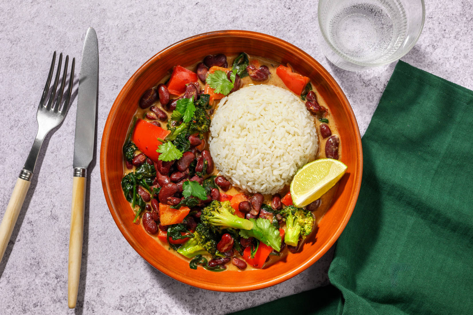 Fast Caribbean Beef, Kidney Bean & Coconut Curry