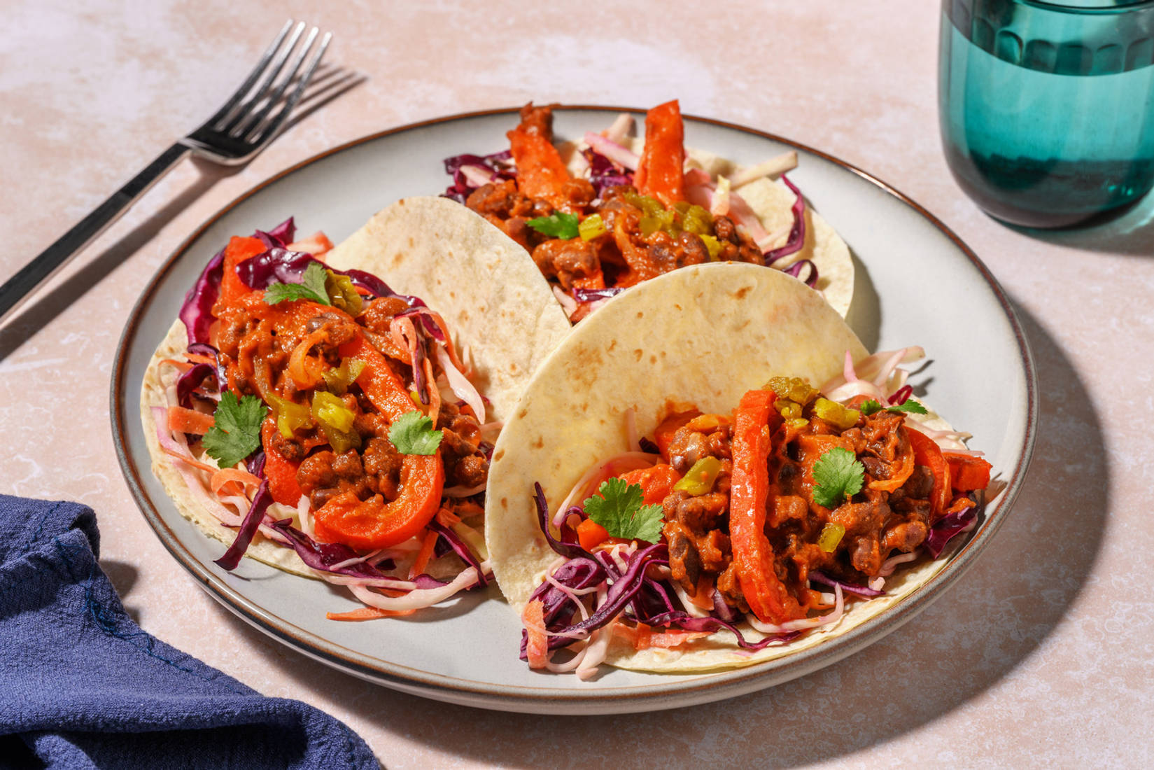 Express Mexican Fiesta Black Bean & Pork Tacos