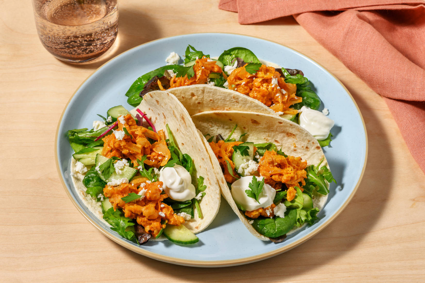 Swift Chermoula-Coconut Chickpea & Haloumi Tacos