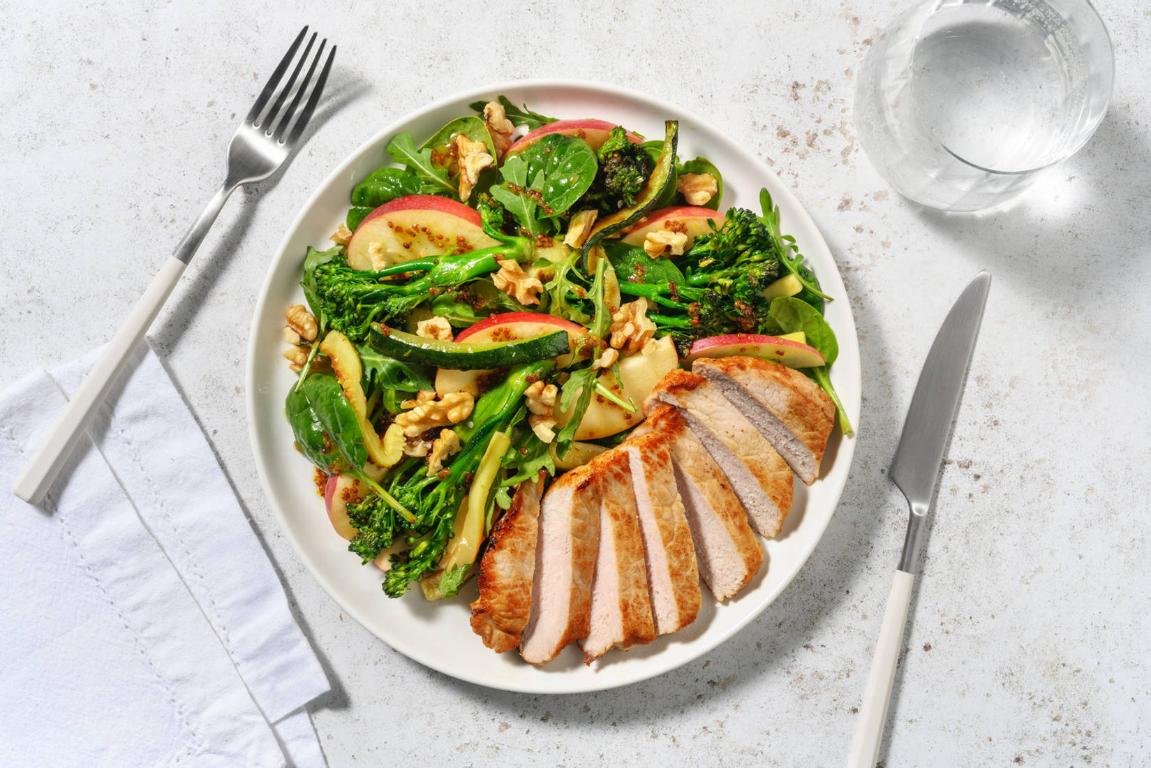 Seared Chicken & Nutty Baby Broccoli Salad