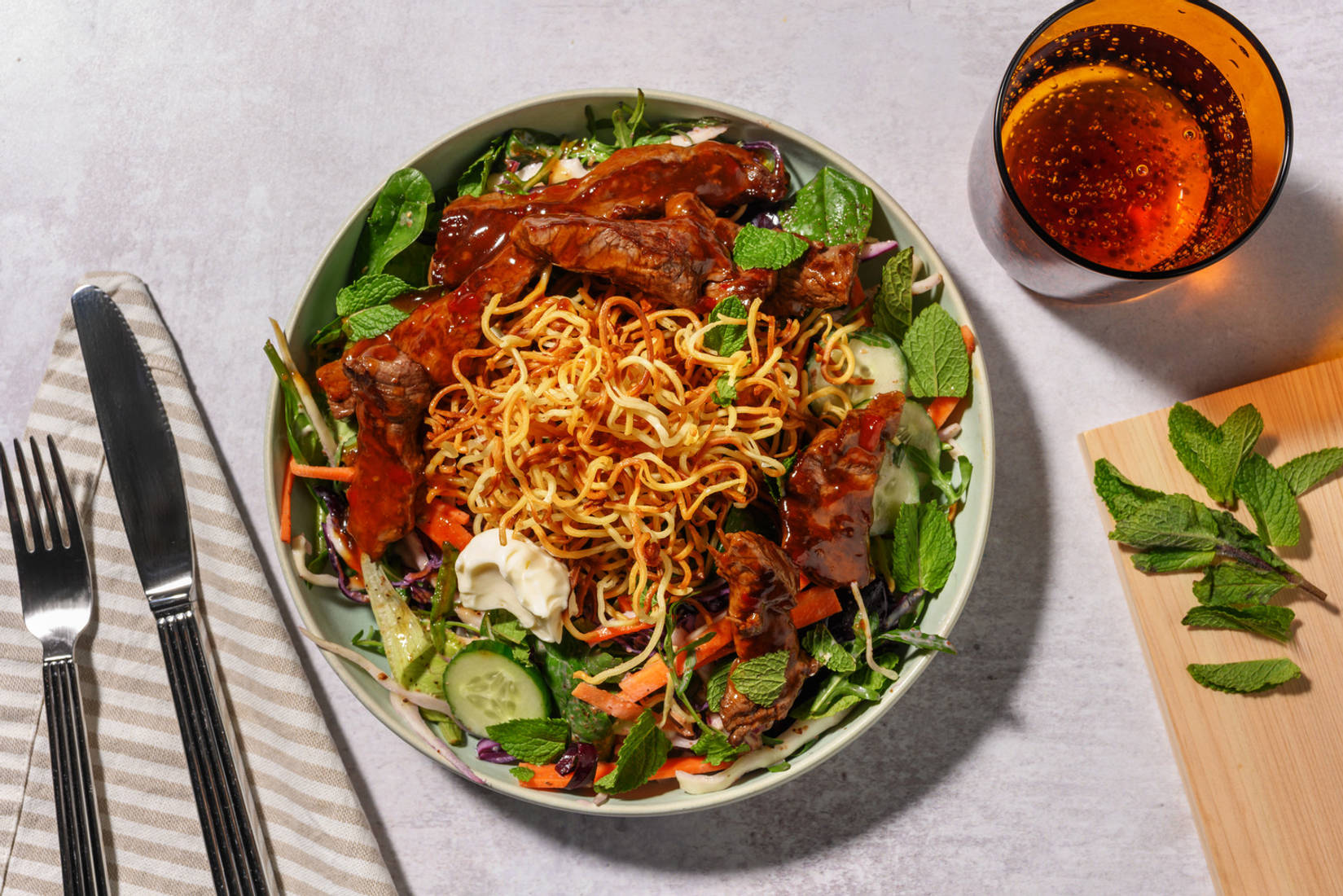 Speedy Sweet Chilli Beef & Sesame Salad