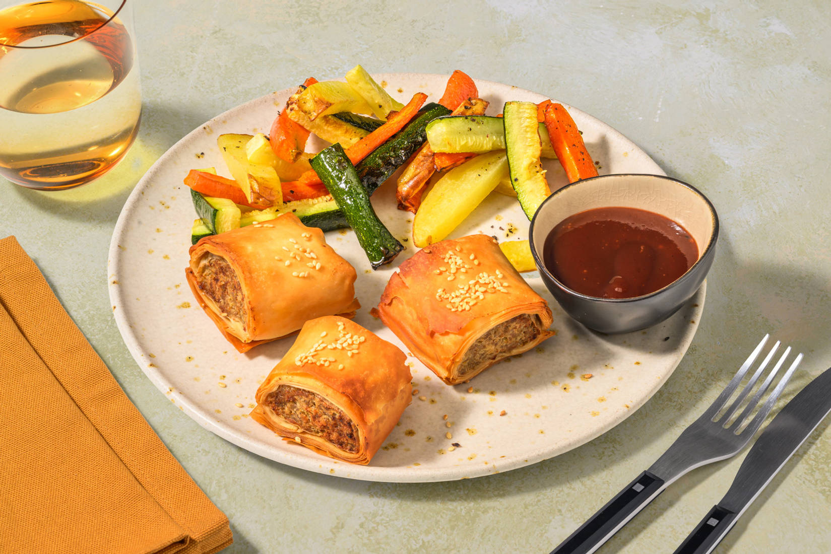 Kiwi-Spiced Pork & Pear Sausage Rolls