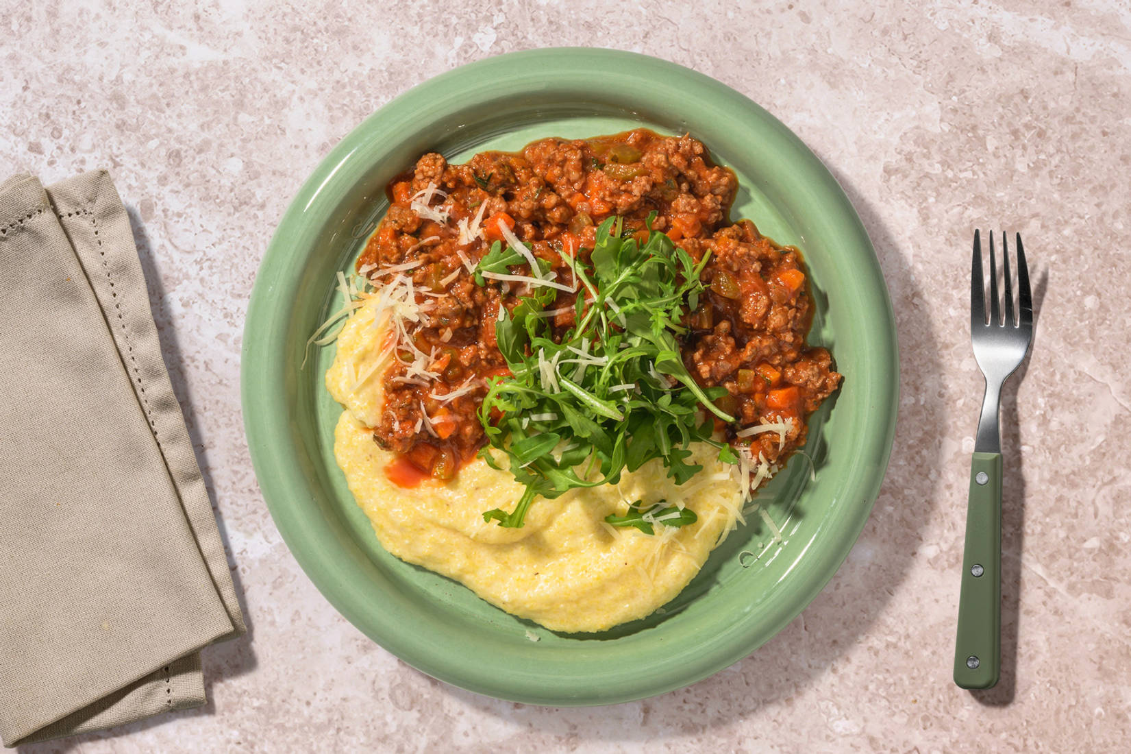 No Chop Double Lamb Ragu & Parmesan Polenta 