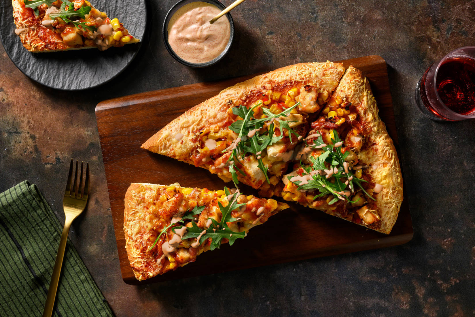 Cheesy Crust Chicken & Bacon Pizza