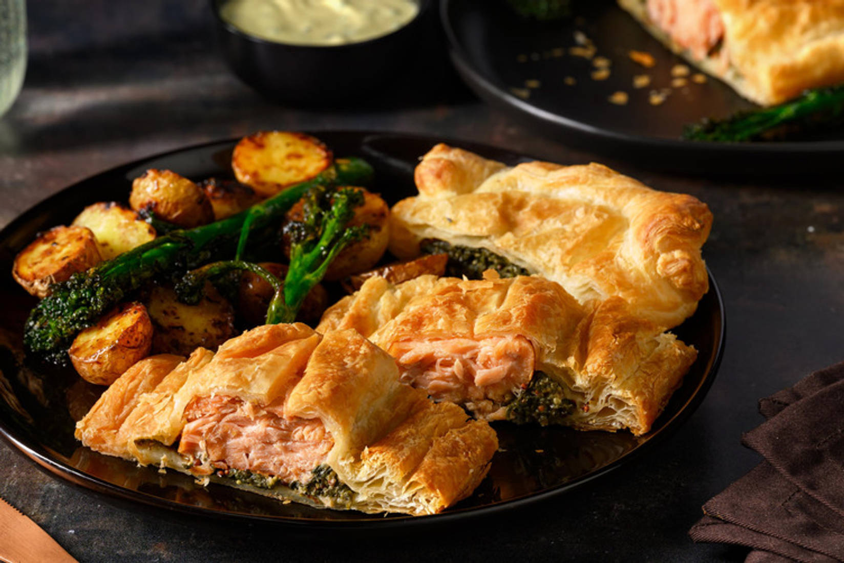 Veggie-Wellington mit Filet nach Lachs-Art