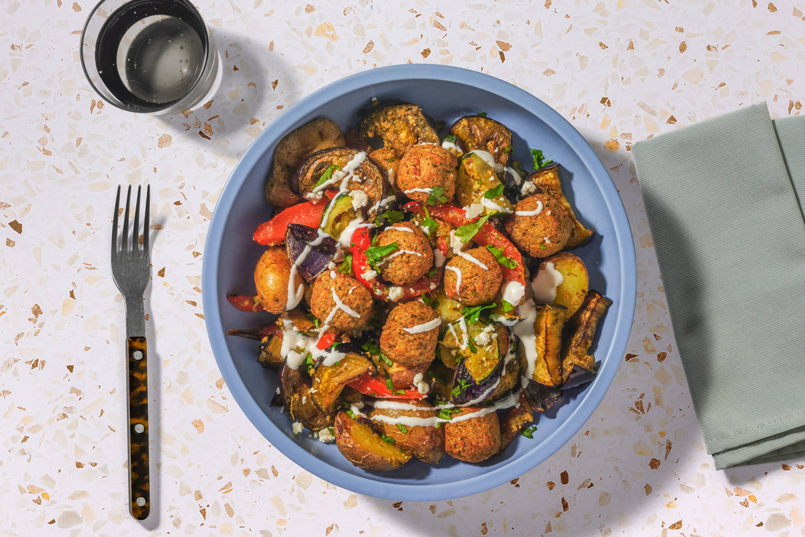 Falafel met zhoug en witte kaas