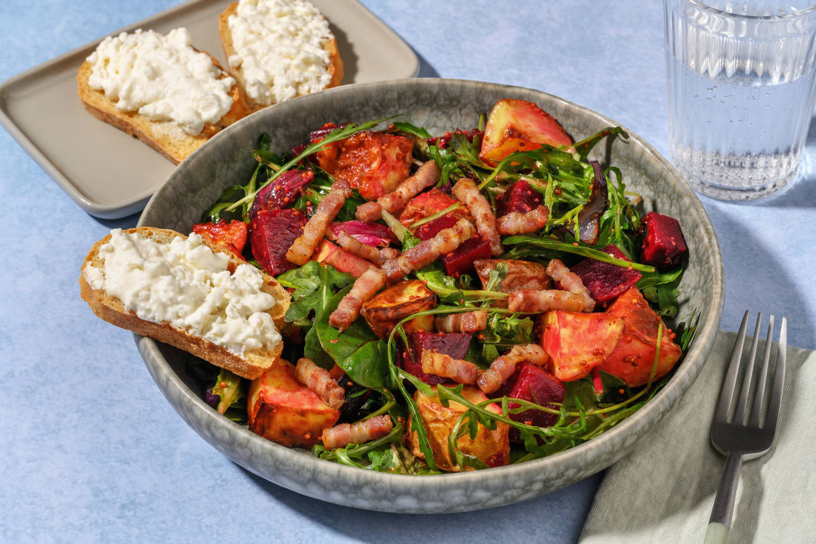 Honeyed Goat's Cheese and Ciabatta Toasts