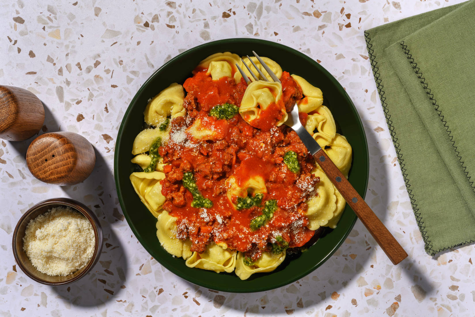 Tortelloni à la bolognaise et Parmigiano Reggiano