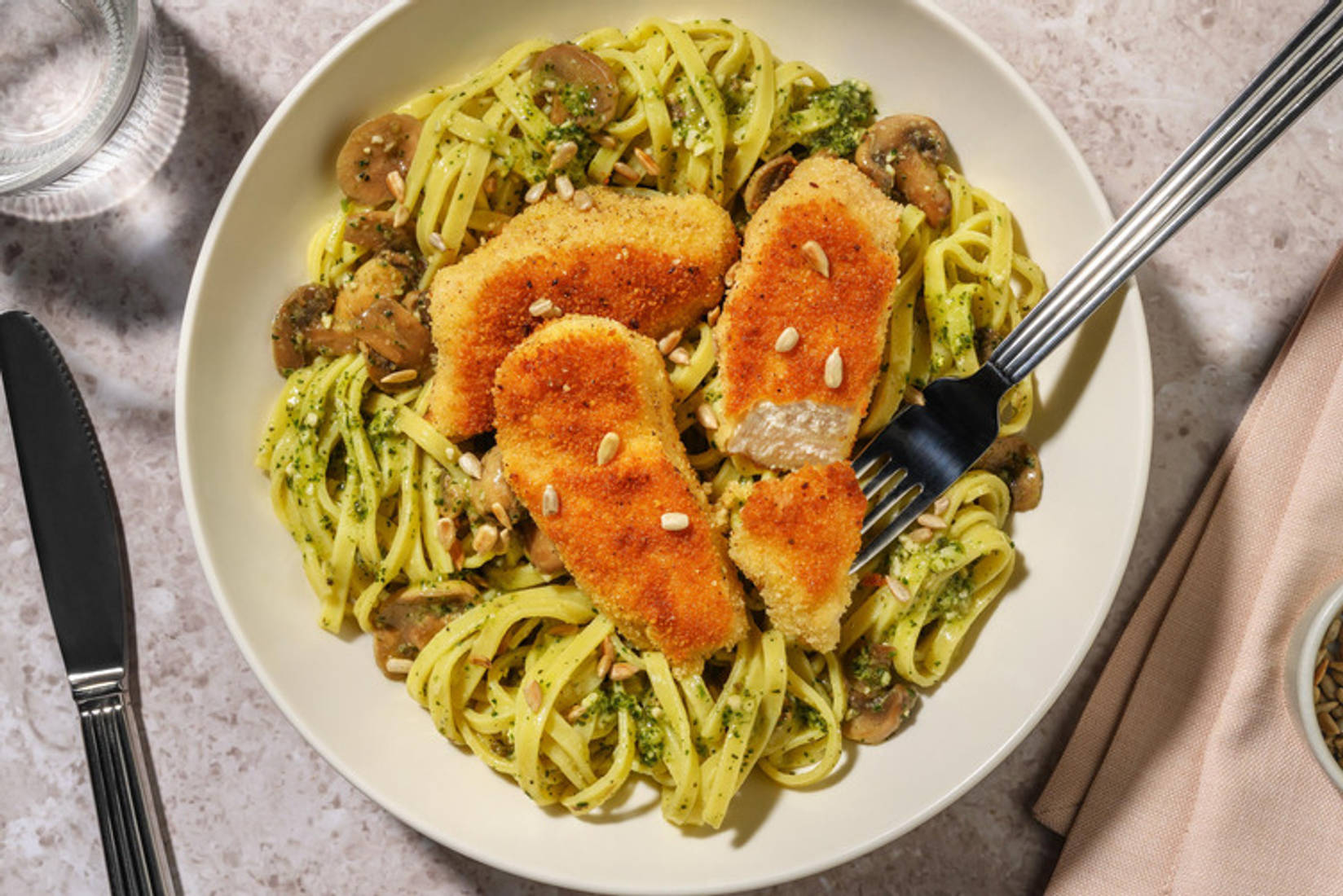 Fettuccine mit Bärlauchpesto