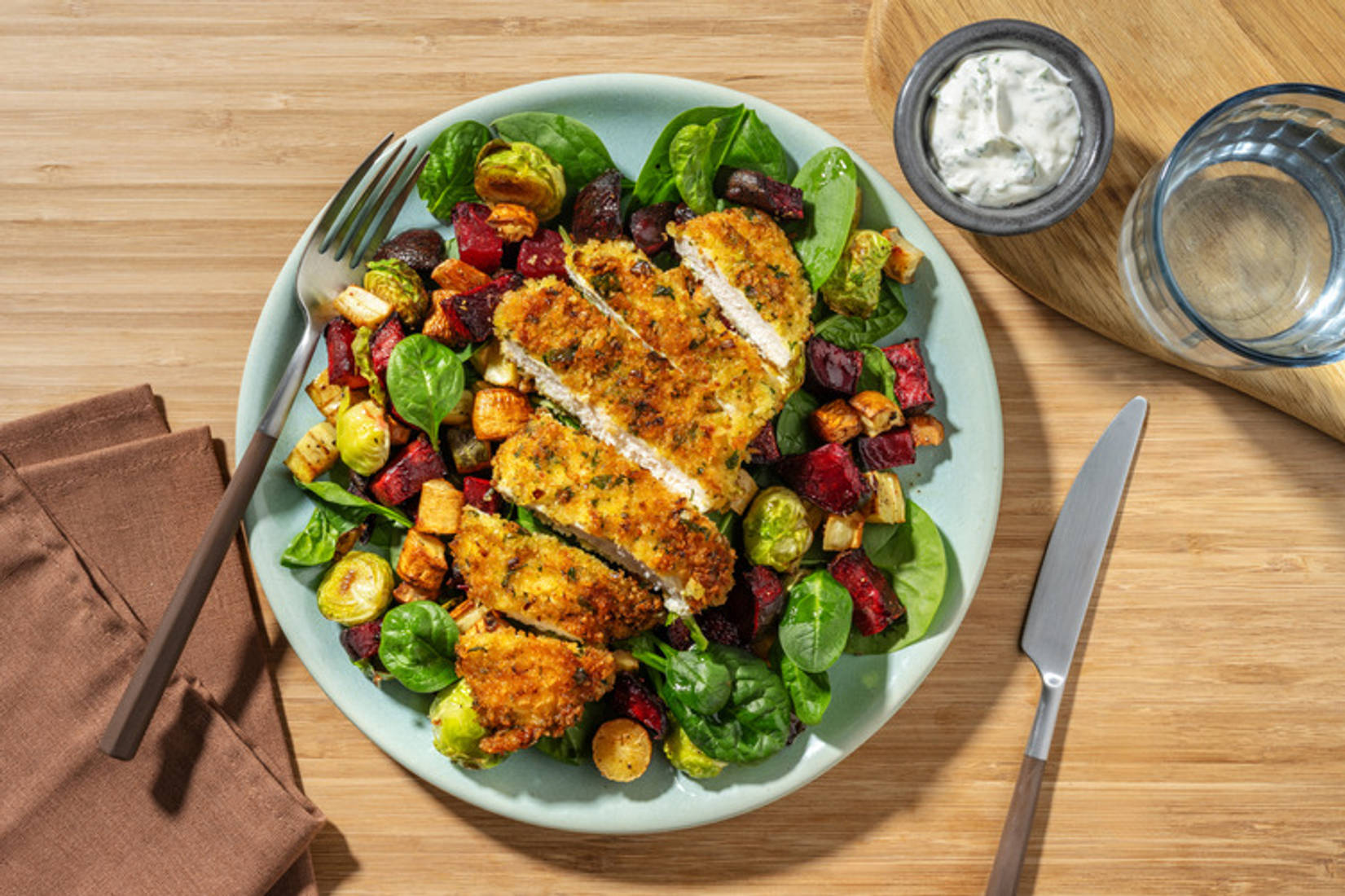 Ost- og sennepspaneret kyllingebryst