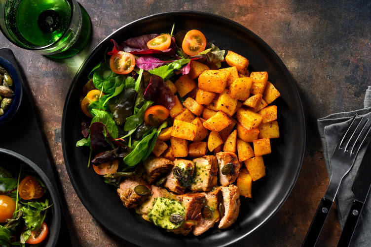 Schweinemedaillons mit Kräuterbutter