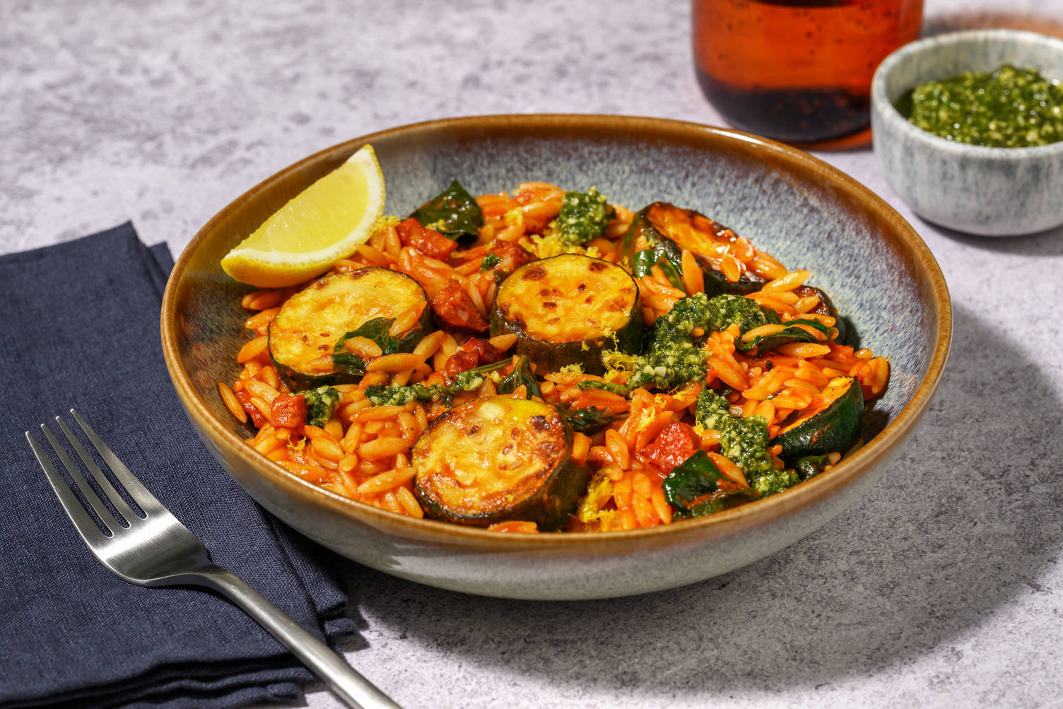Chorizo and Chicken Sun-Dried Tomato Orzo