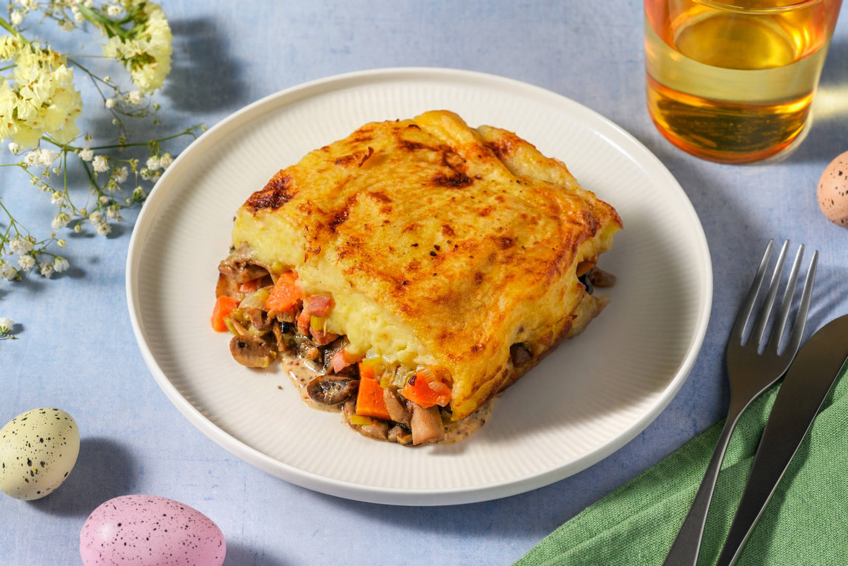 Banging Bacon, Mustard and Mushroom Pie