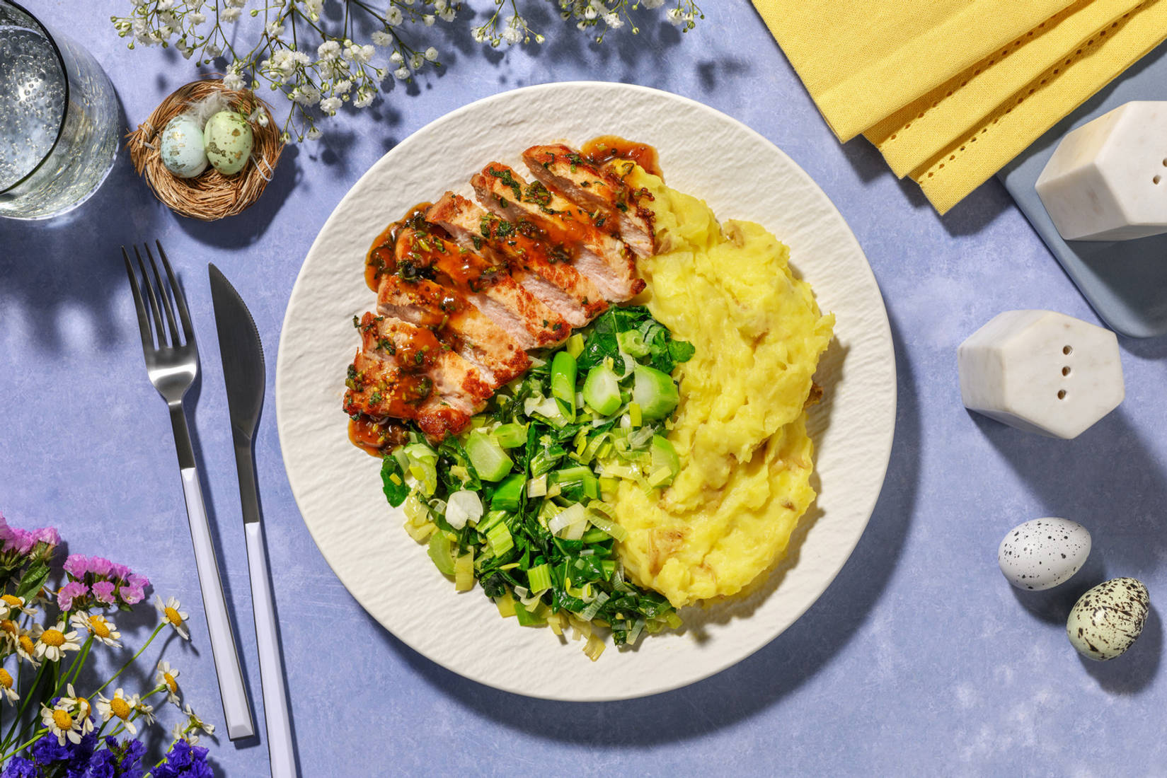 Honey Mustard Glazed Double Pork Steak