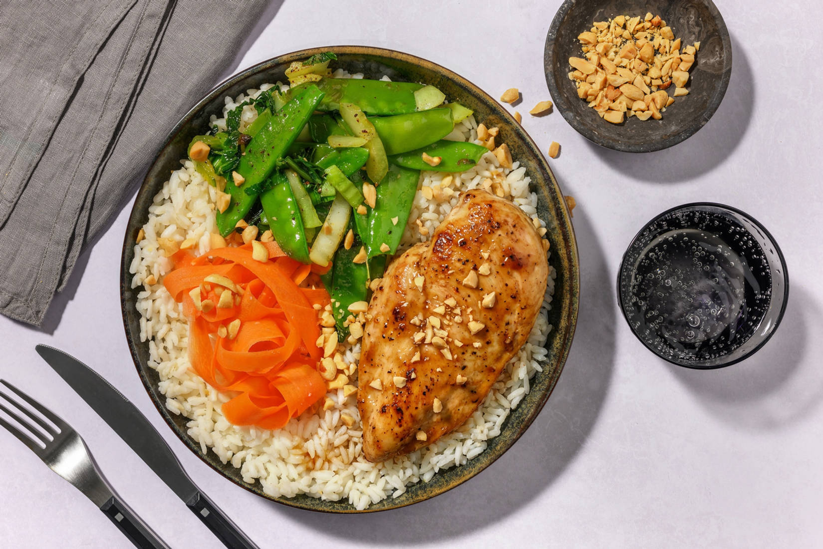 Char Siu Chicken and Sushi Rice Chirashi Bowl