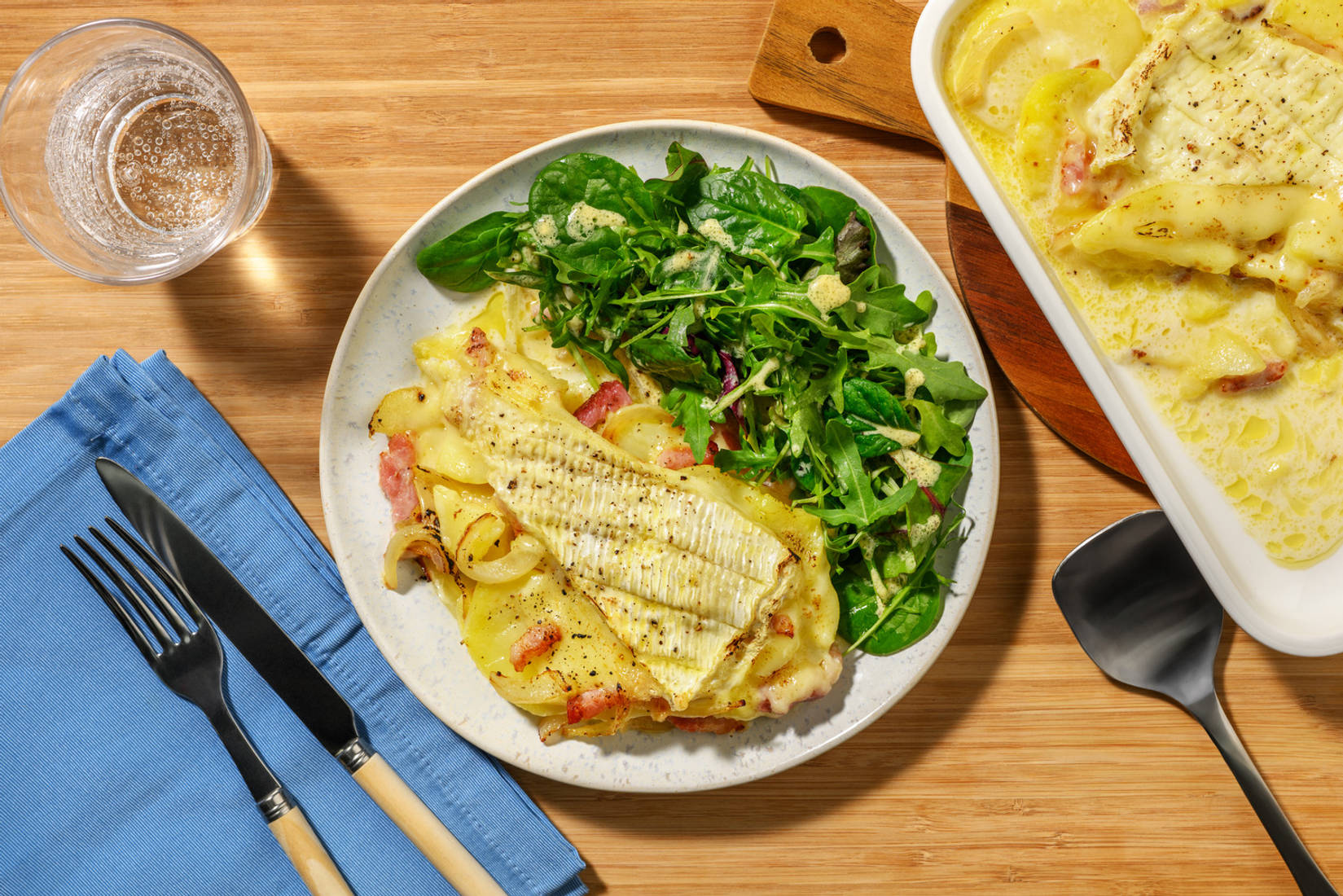Tartiflette fondente alpina al brie e pancetta