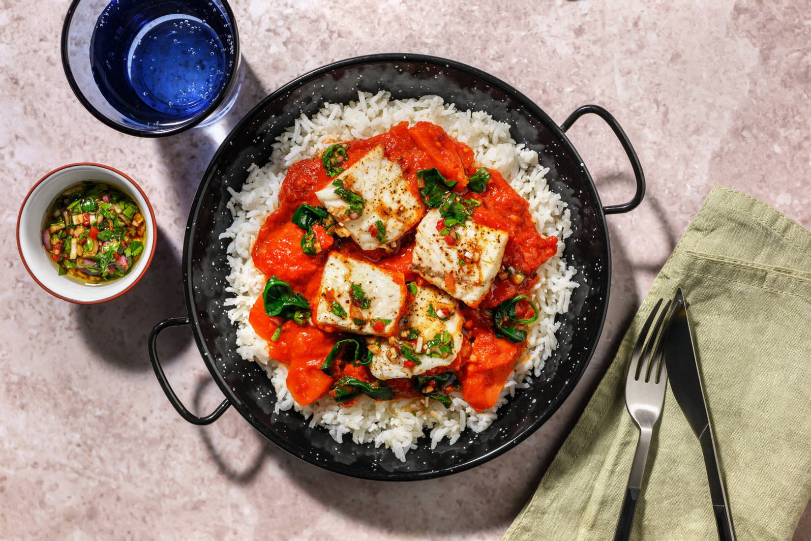 Lieu sauce chimichurri à l’argentine