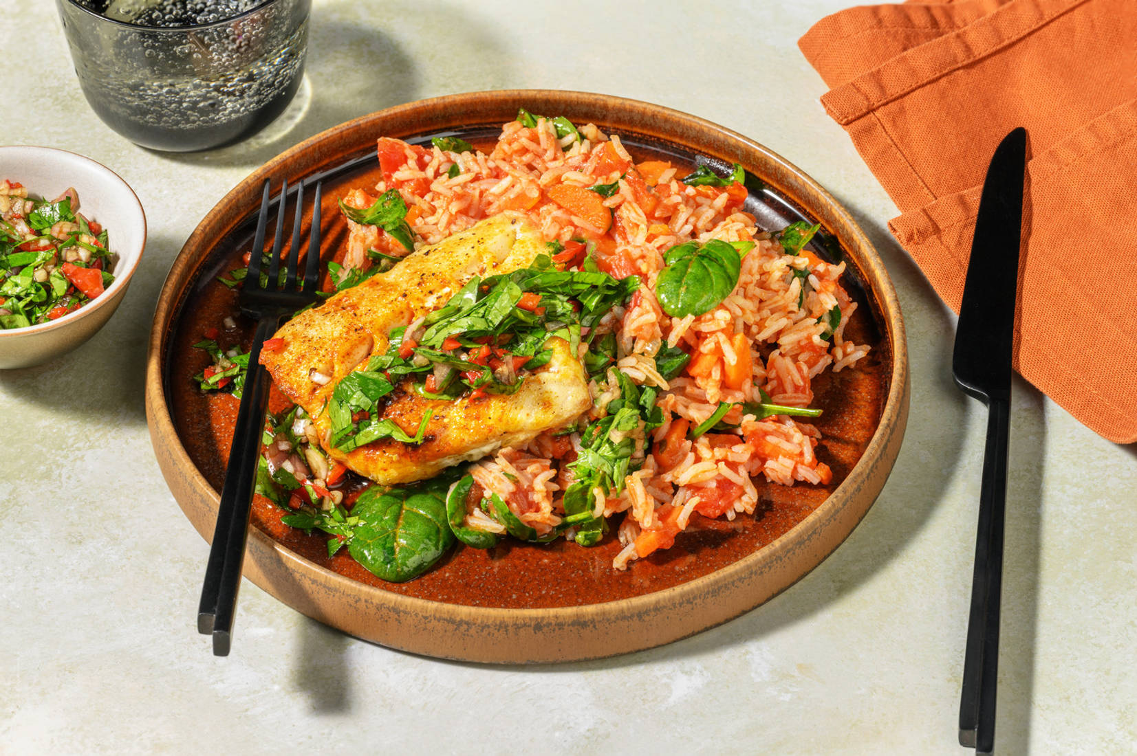 Lieu sauce chimichurri à l’argentine