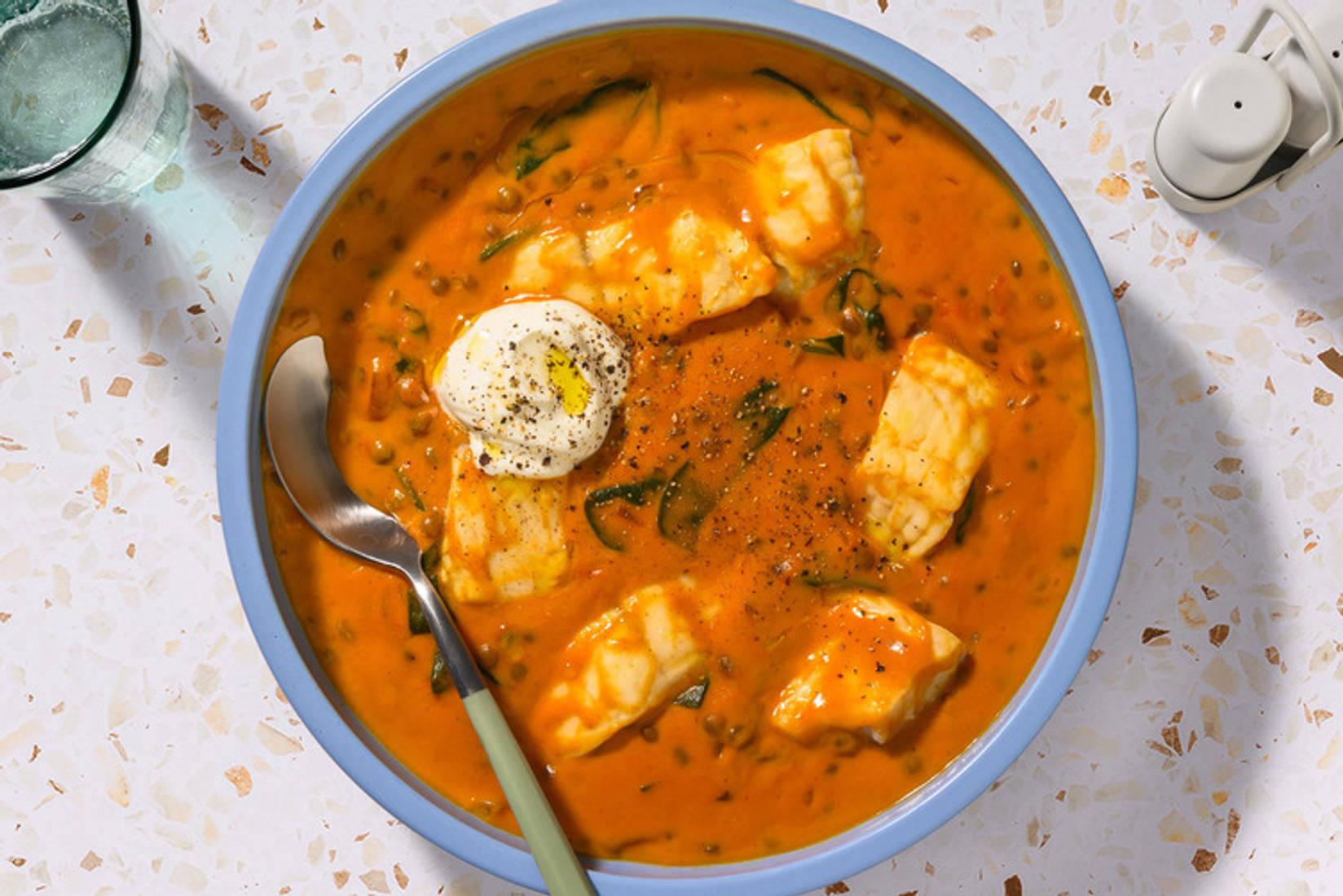  Linsen-Dal mit Pangasius