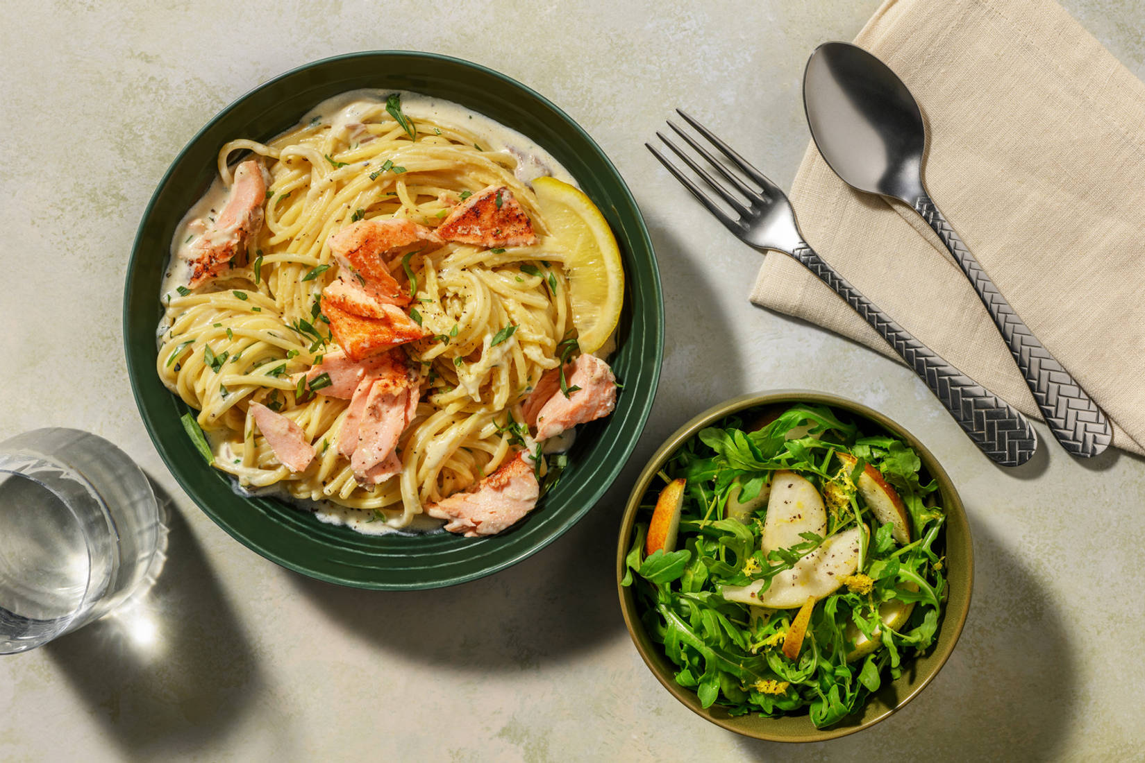 Creamy Lemon-Tarragon Salmon Spaghetti