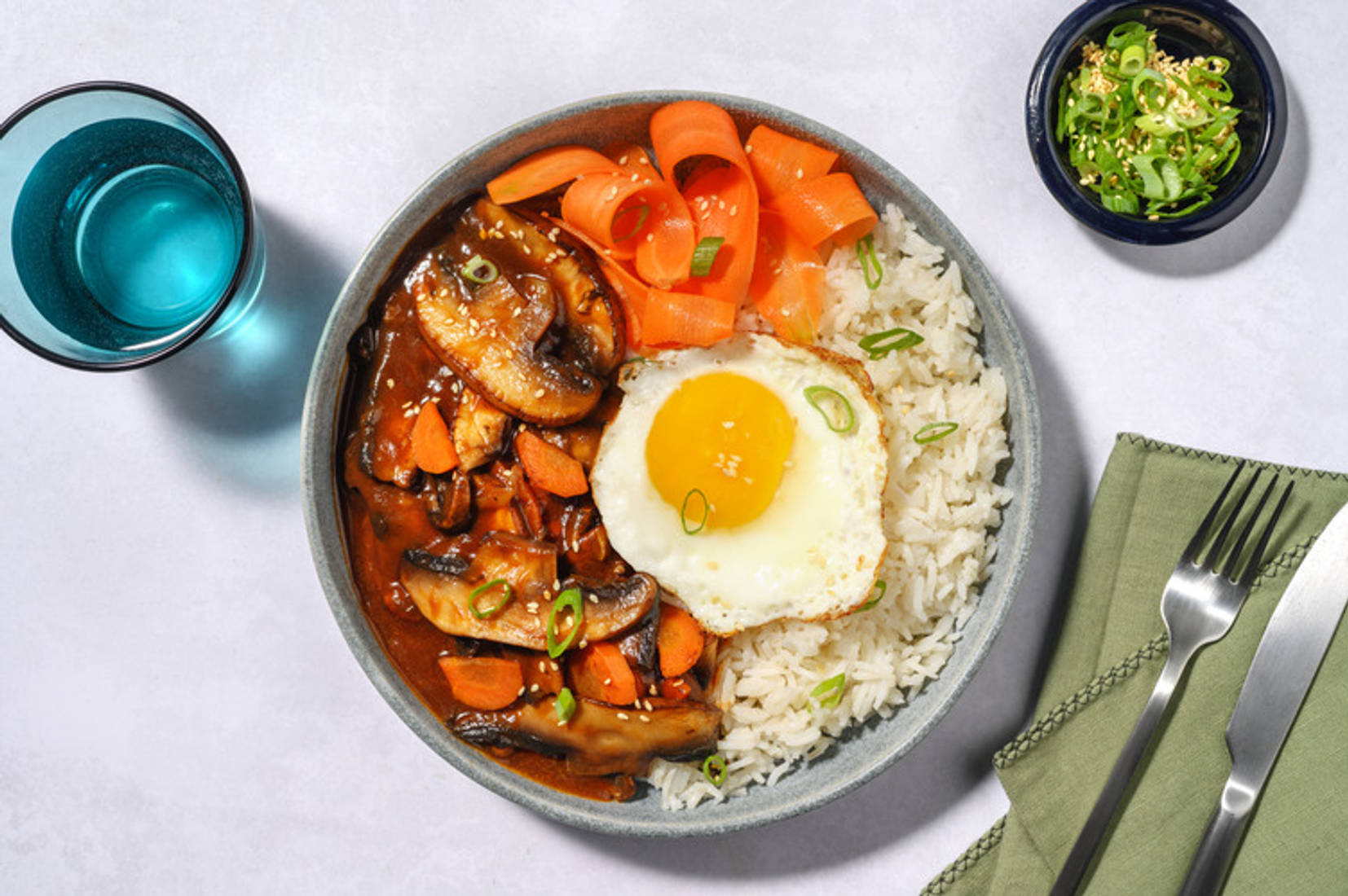 Portobellos sauce miso-soja à la coréenne