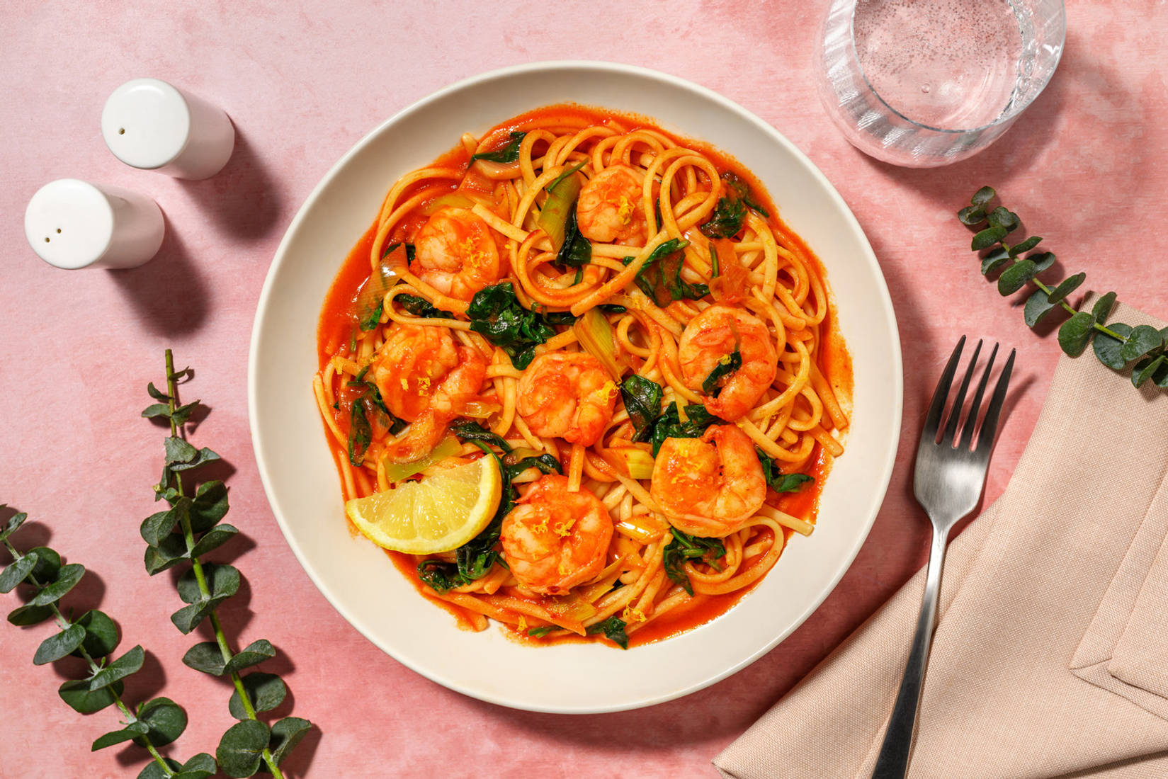 Spicy Double Prawn Linguine