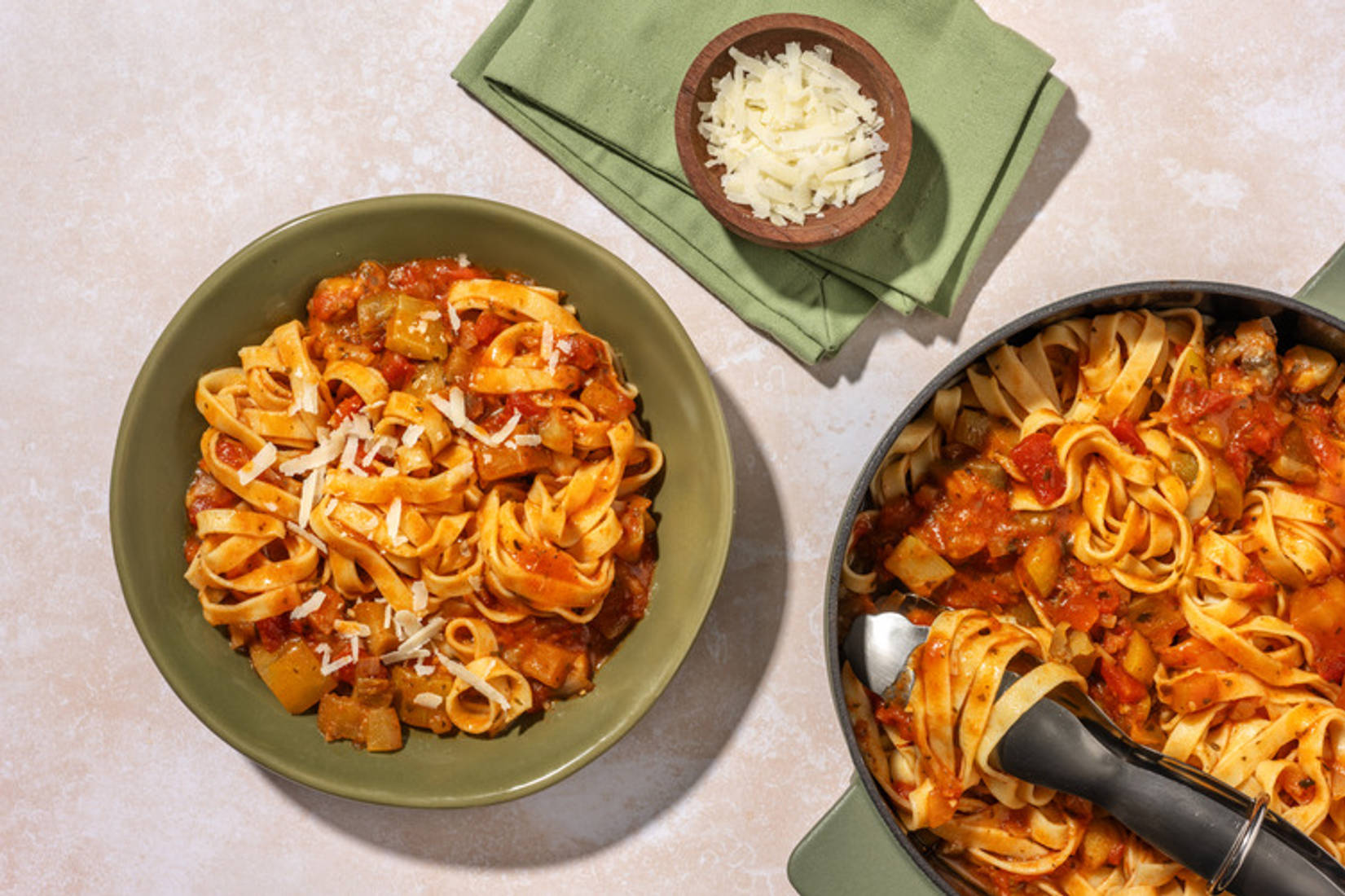 One-pot Ratatouille Pasta with Prawns