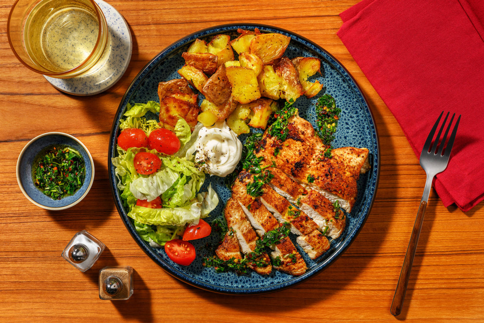 Peri Peri Butterflied Double Chicken Breast and Chimichurri