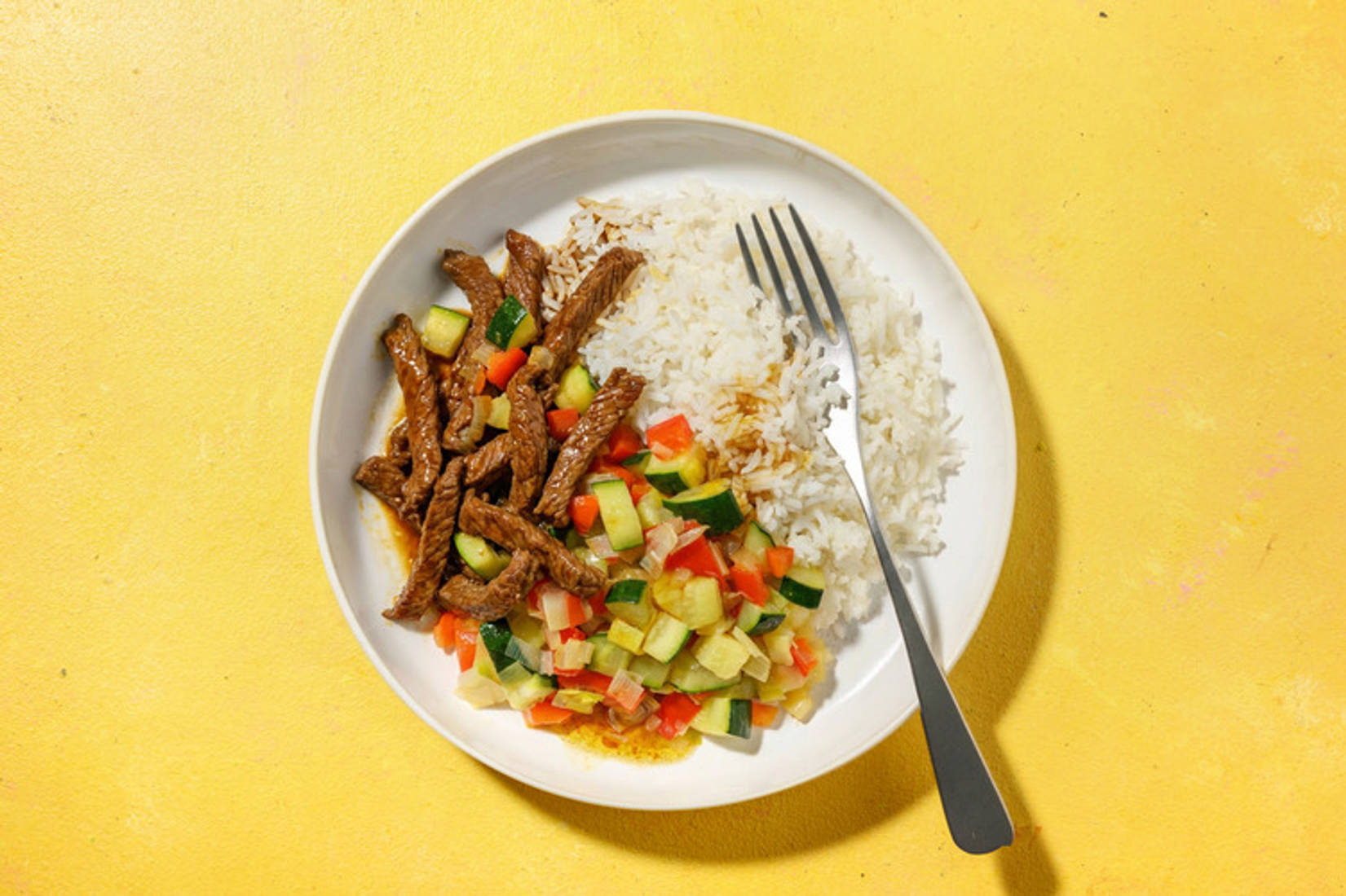 Shogayaki: ternera en salsa asiática con verduritas
