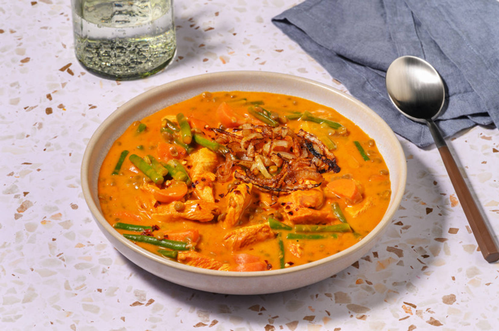 Onepot Bio-Hähnchen-Linsen-Dal