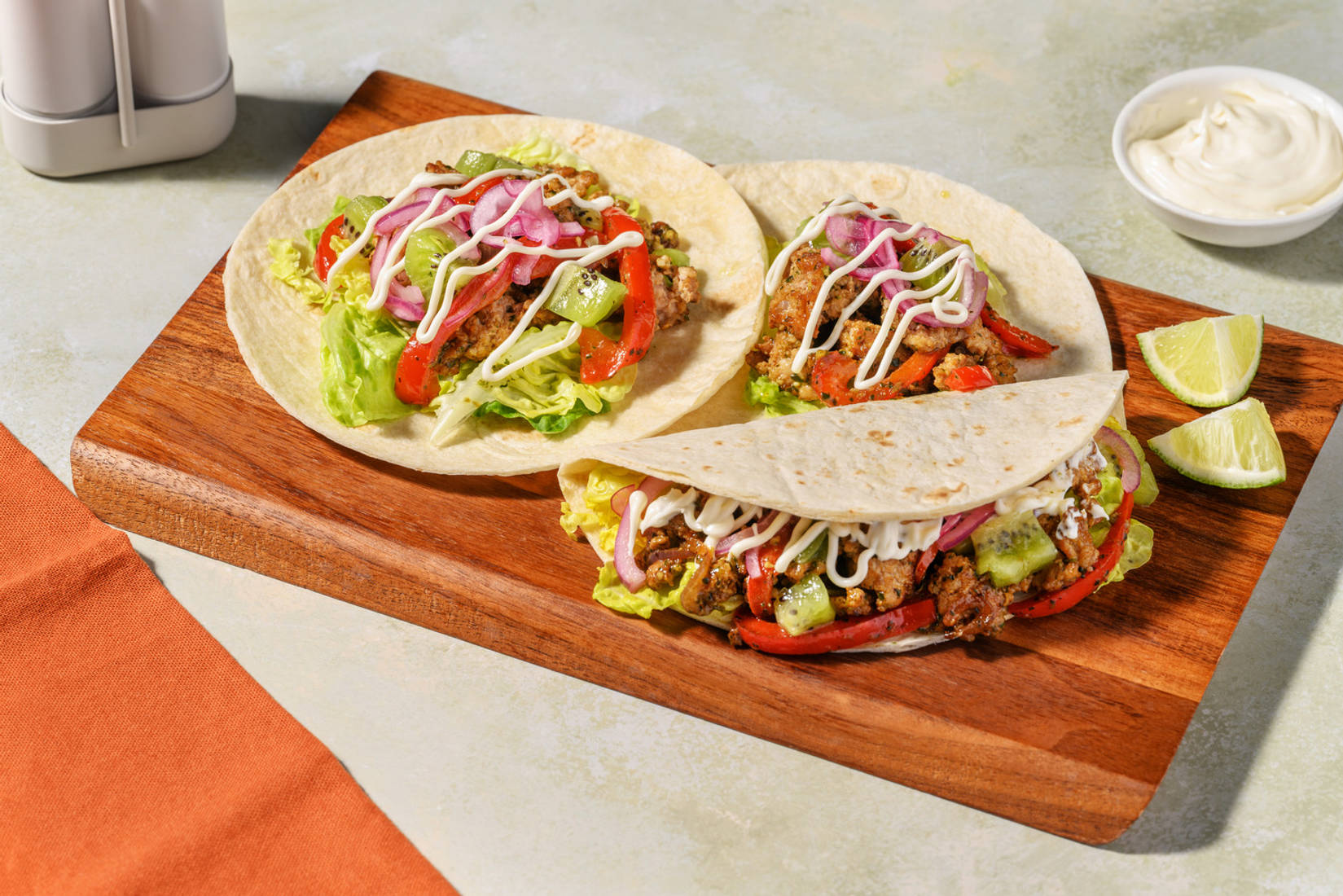 Speedy Jerk Beef Tacos