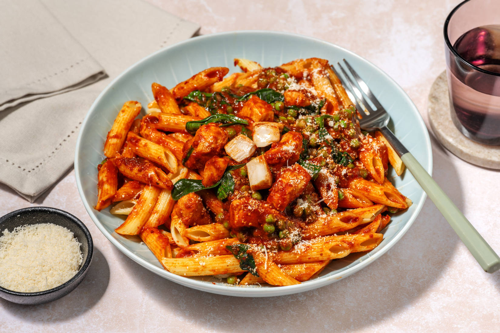 Speedy Chipotle Chicken and Chorizo Penne